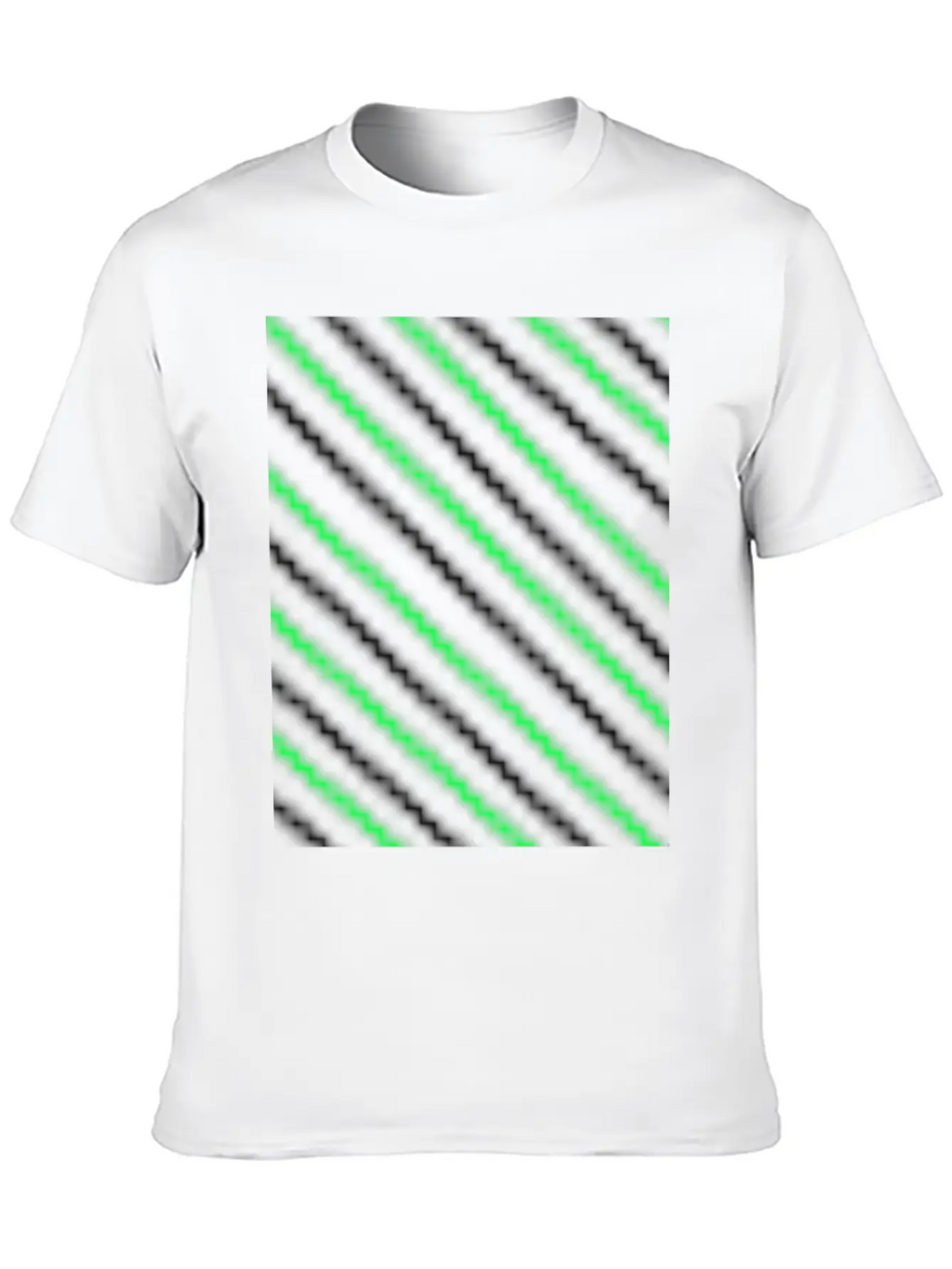 Black Neon Green Pattern Essential Cotton Tee For Daily Outfits – Unisex Style
