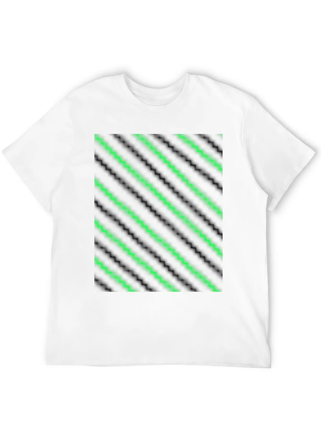 Black Neon Green Pattern Essential Cotton Tee For Daily Outfits – Unisex Style