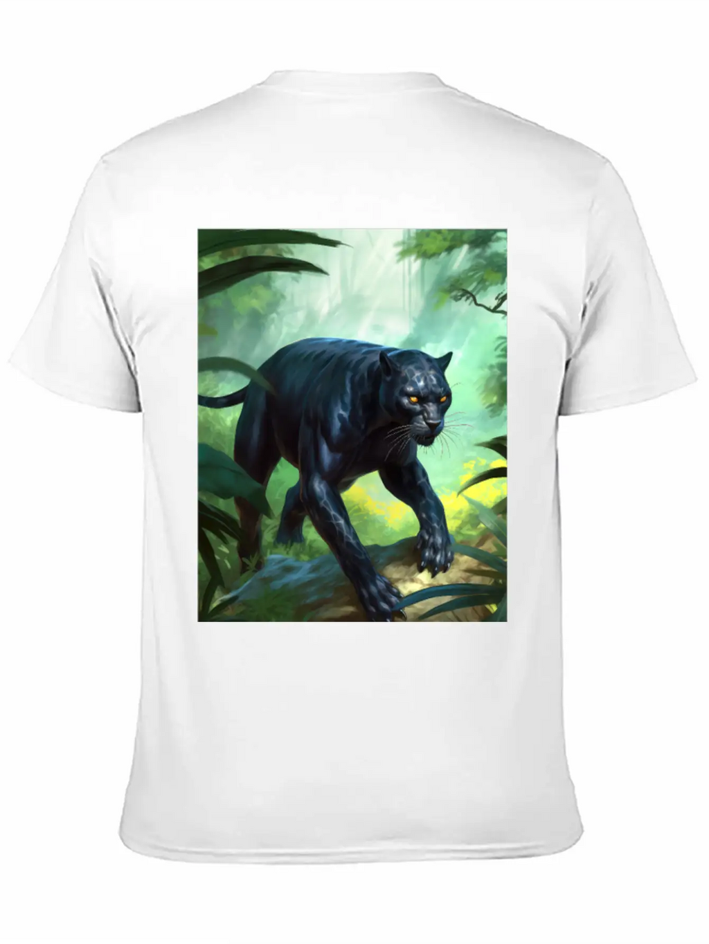 Black Panther In Action Classic Fit Graphic Tee For Daily Comfort – Unisex Cotton Shirt