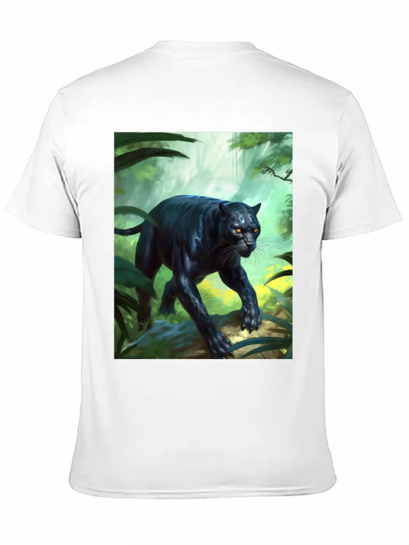 Black Panther In Action Classic Fit Graphic Tee For Daily Comfort – Unisex Cotton Shirt