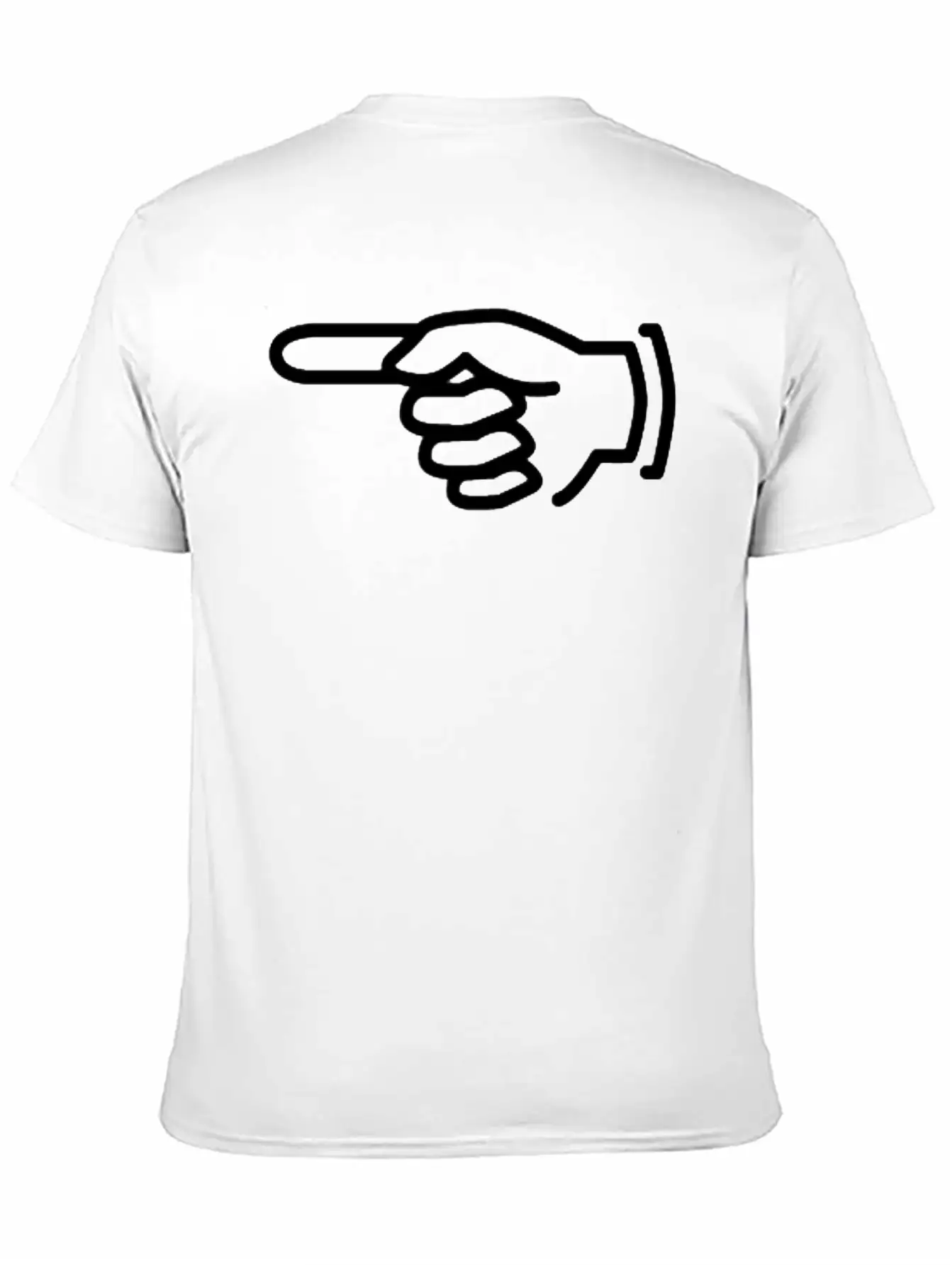 Black Pointer Finger Arrow Left Stylish Everyday T-Shirt – Unisex Basic Cotton Tee