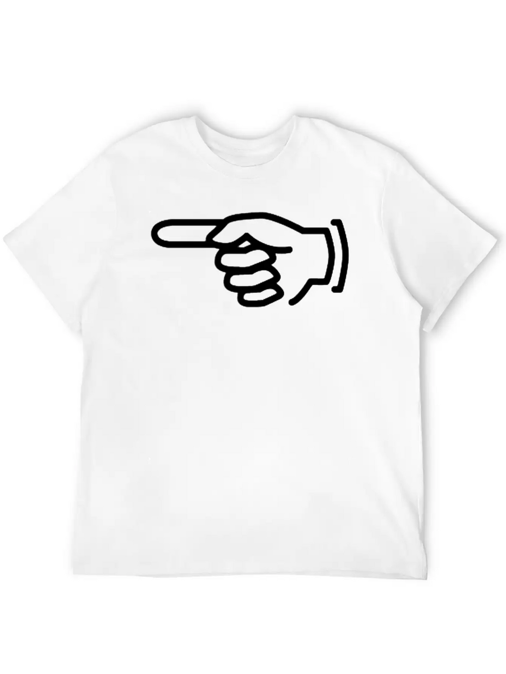 Black Pointer Finger Arrow Left Stylish Everyday T-Shirt – Unisex Basic Cotton Tee
