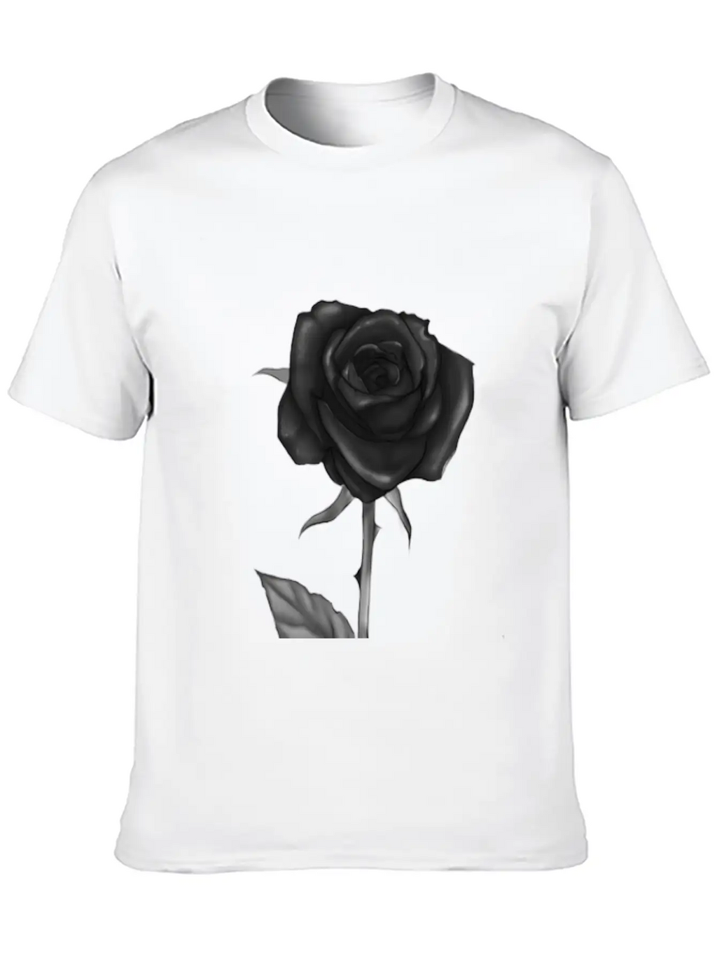 Black Rose Darkness Flower Dark Love Unisex Casual T-Shirt – Clean Design For Daily Comfort