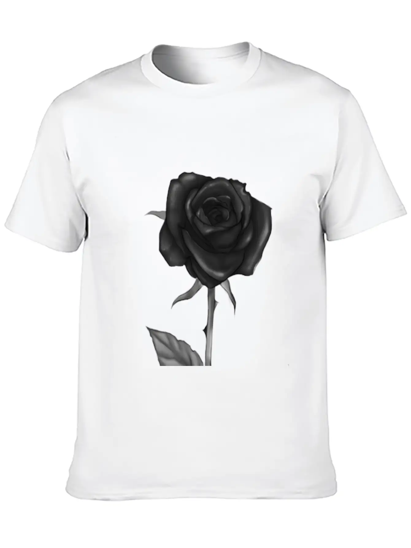 Black Rose Darkness Flower Dark Love Unisex Casual T-Shirt – Clean Design For Daily Comfort