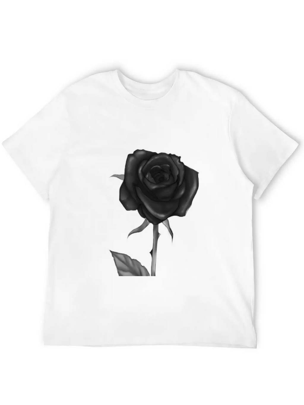 Black Rose Darkness Flower Dark Love Unisex Casual T-Shirt – Clean Design For Daily Comfort