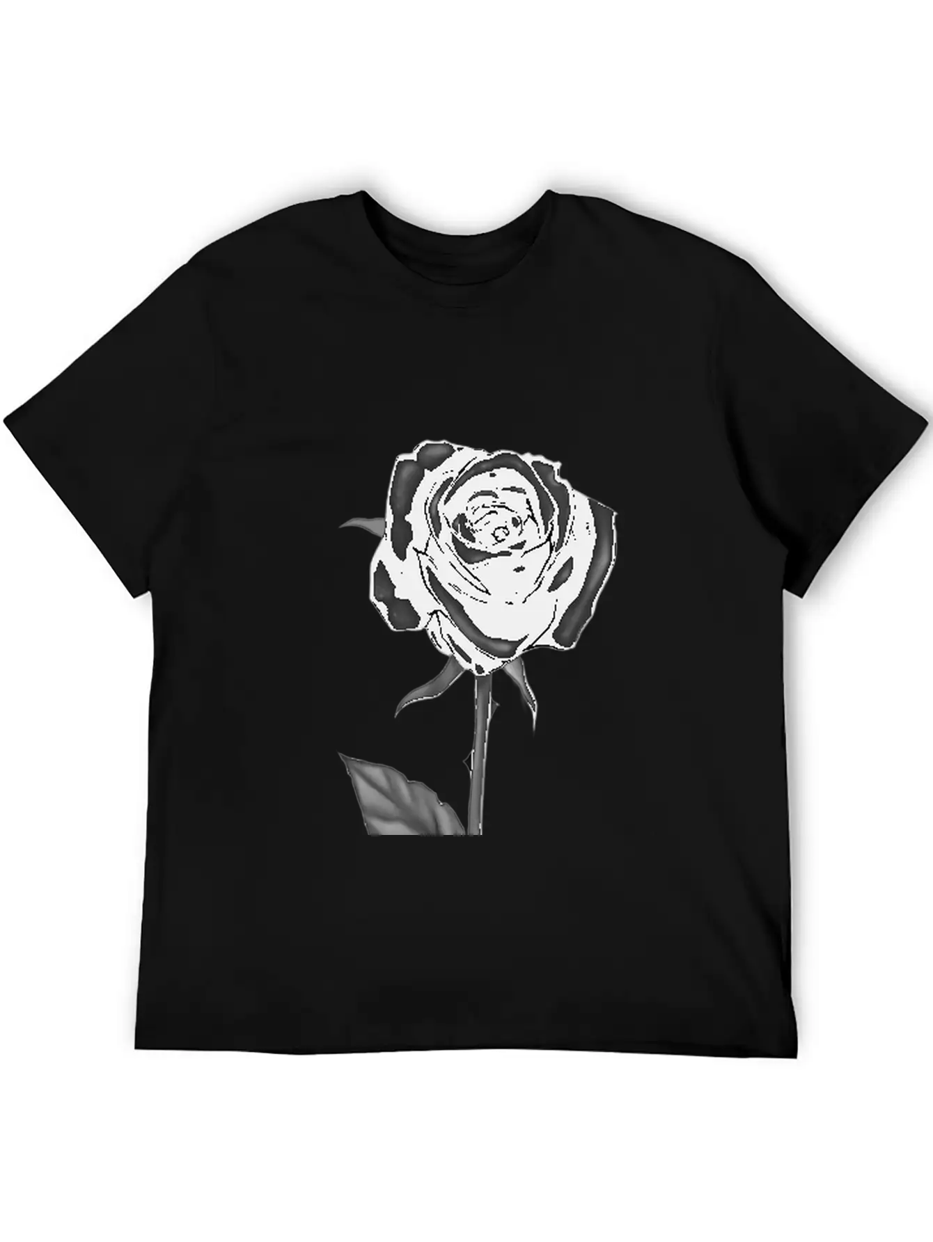 Black Rose Darkness Flower Dark Love Unisex Casual T-Shirt – Clean Design For Daily Comfort