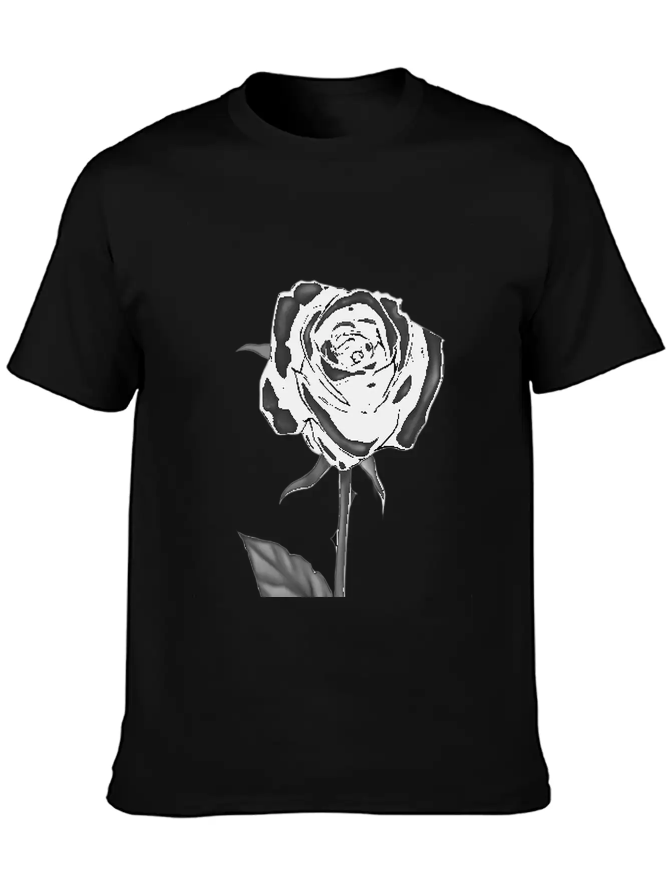 Black Rose Darkness Flower Dark Love Unisex Casual T-Shirt – Clean Design For Daily Comfort