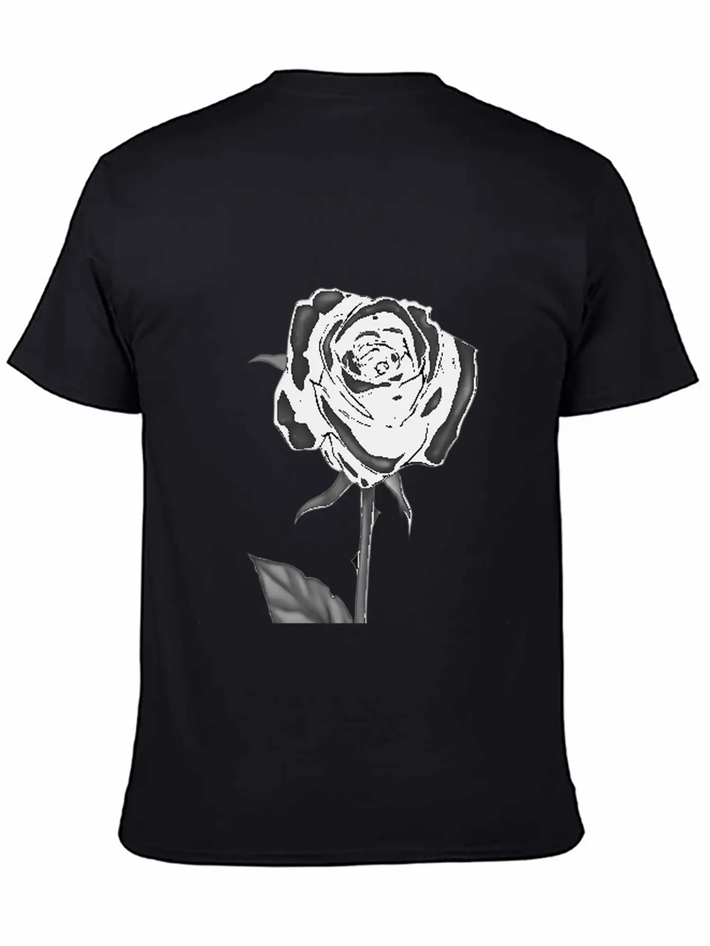 Black Rose Darkness Flower Dark Love Unisex Casual T-Shirt – Clean Design For Daily Comfort