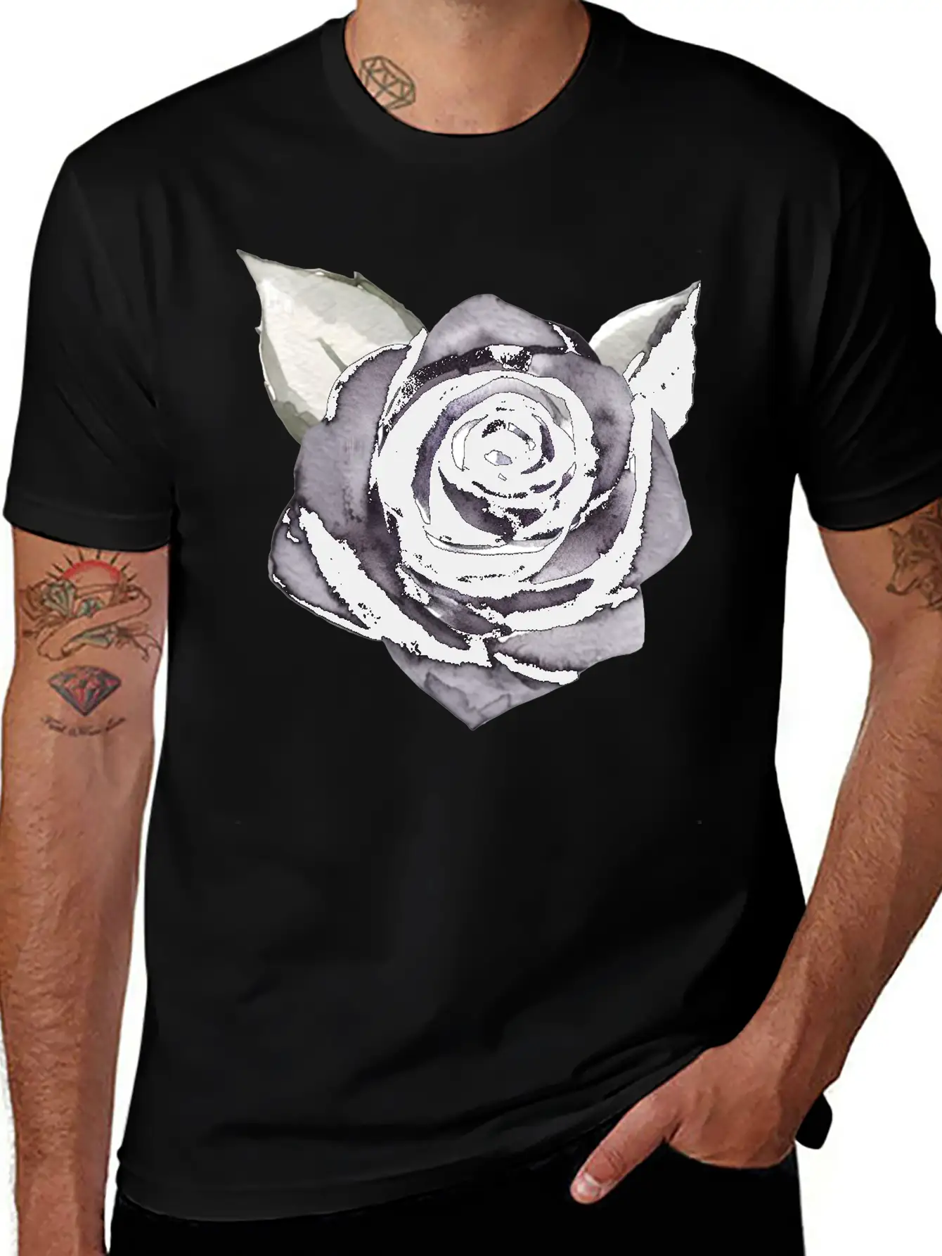 Black Rose Unisex Casual T-Shirt – Clean Design For Daily Comfort