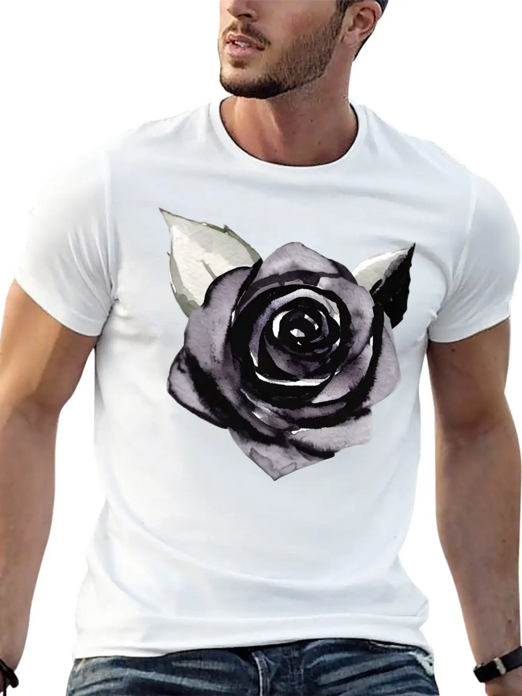 Black Rose Unisex Casual T-Shirt – Clean Design For Daily Comfort