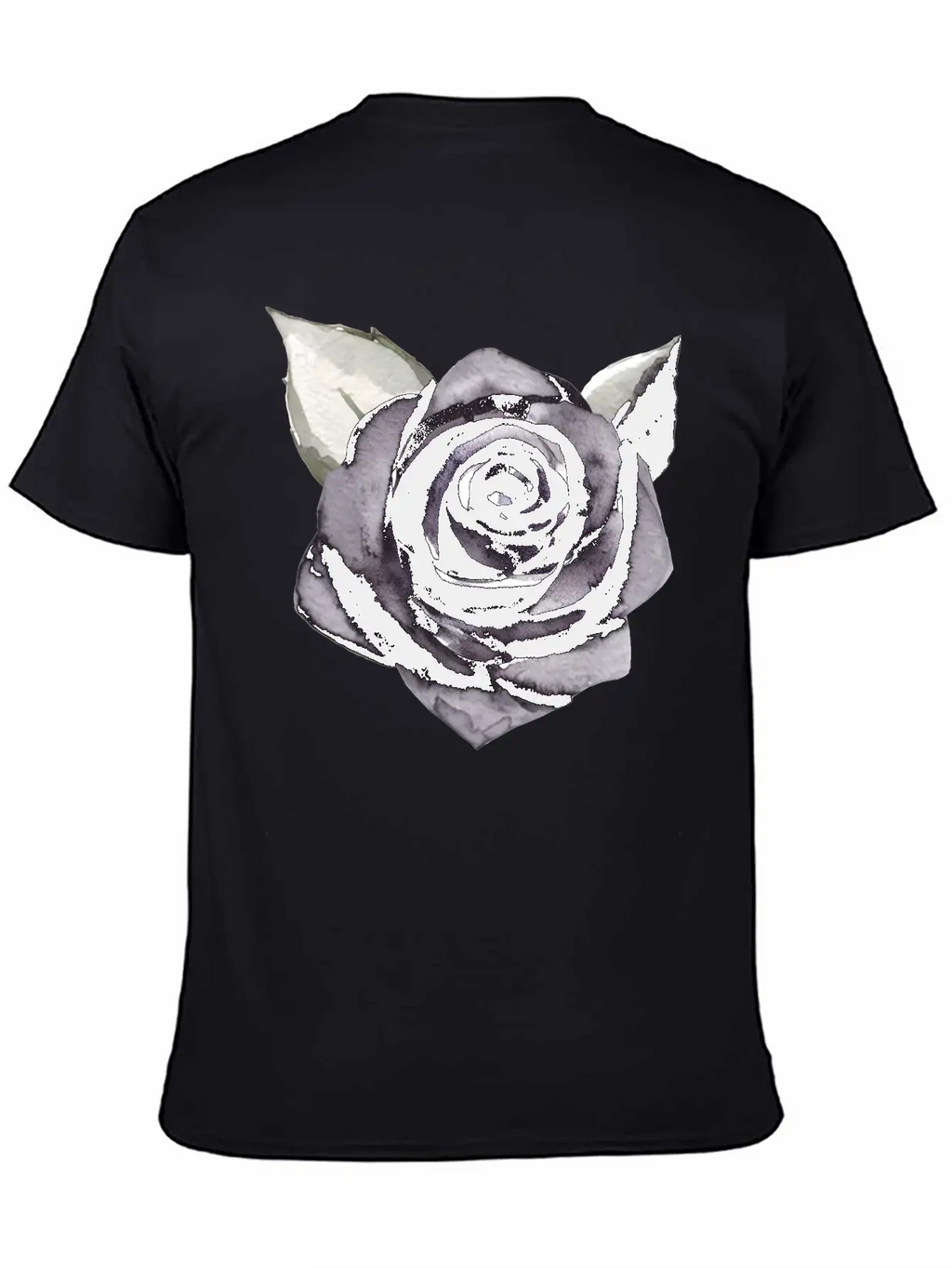 Black Rose Unisex Casual T-Shirt – Clean Design For Daily Comfort