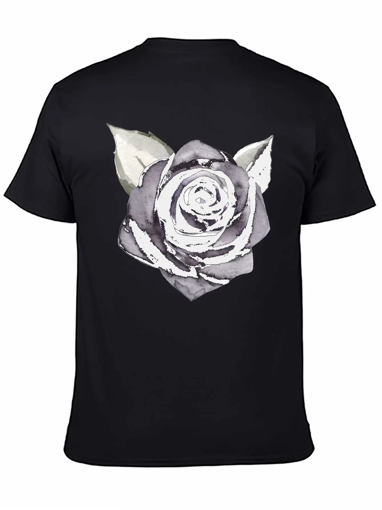 Black Rose Unisex Casual T-Shirt – Clean Design For Daily Comfort