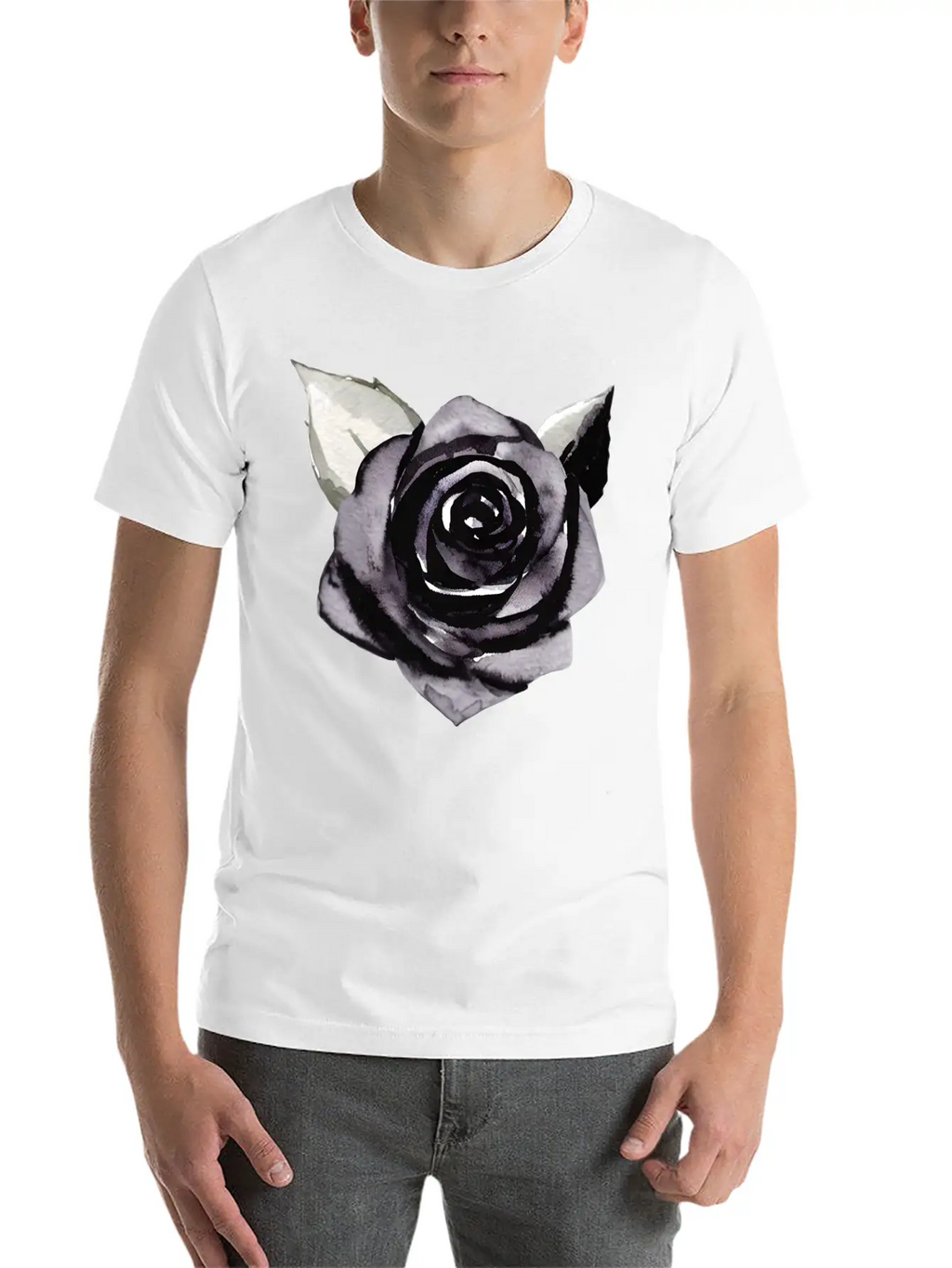 Black Rose Unisex Casual T-Shirt – Clean Design For Daily Comfort