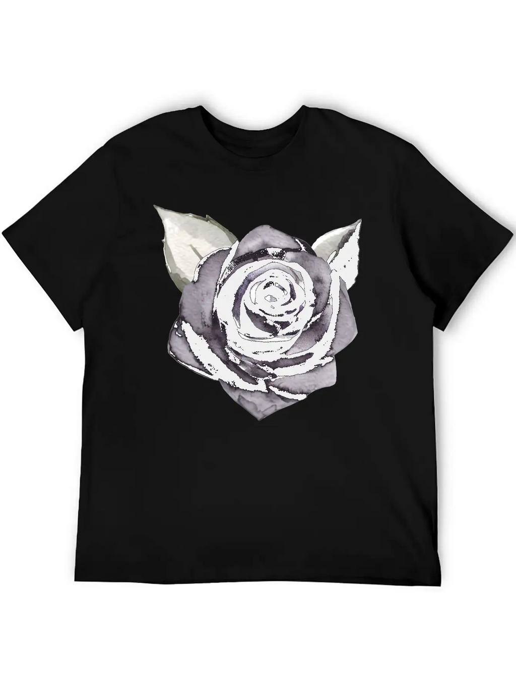 Black Rose Unisex Casual T-Shirt – Clean Design For Daily Comfort