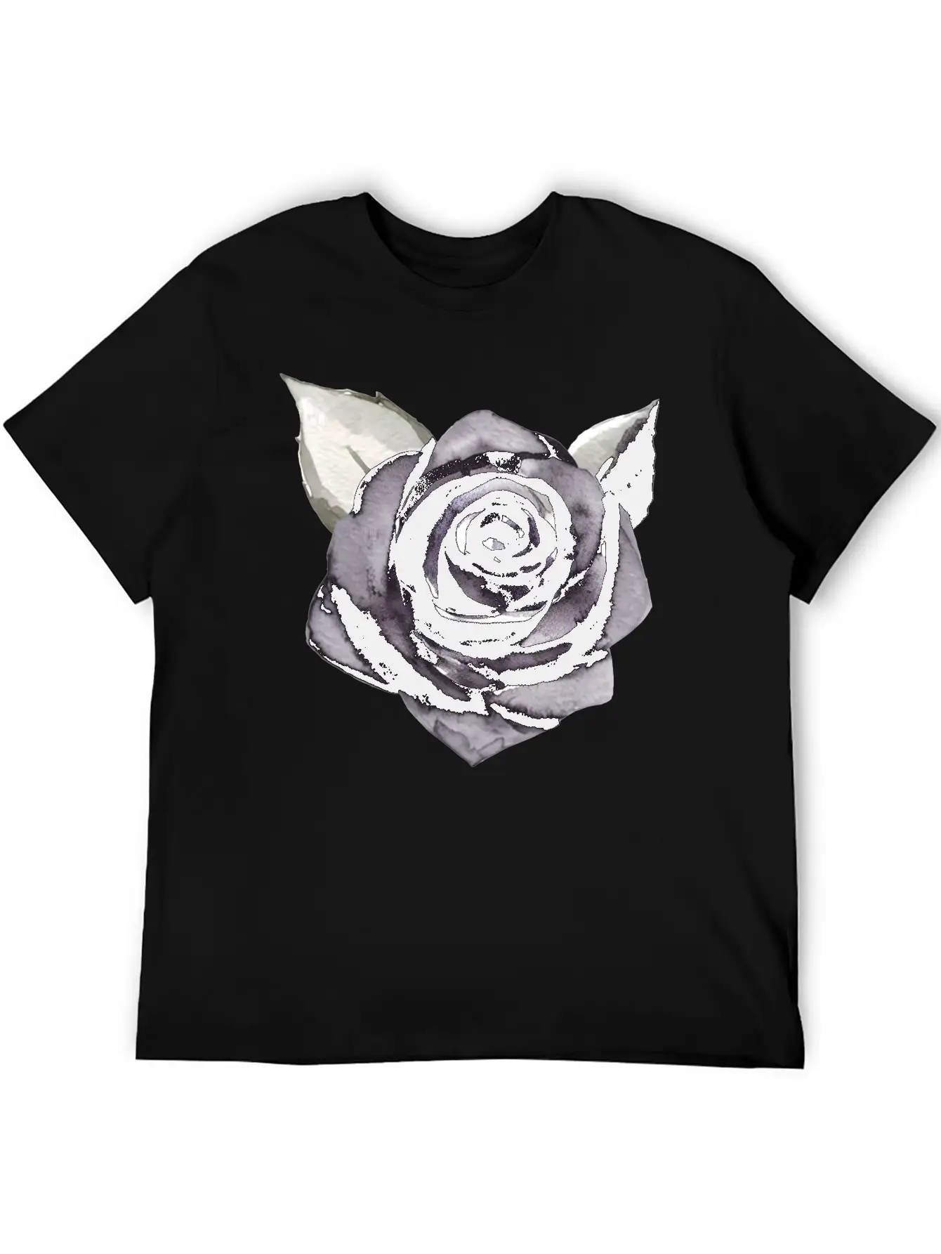 Black Rose Unisex Casual T-Shirt – Clean Design For Daily Comfort