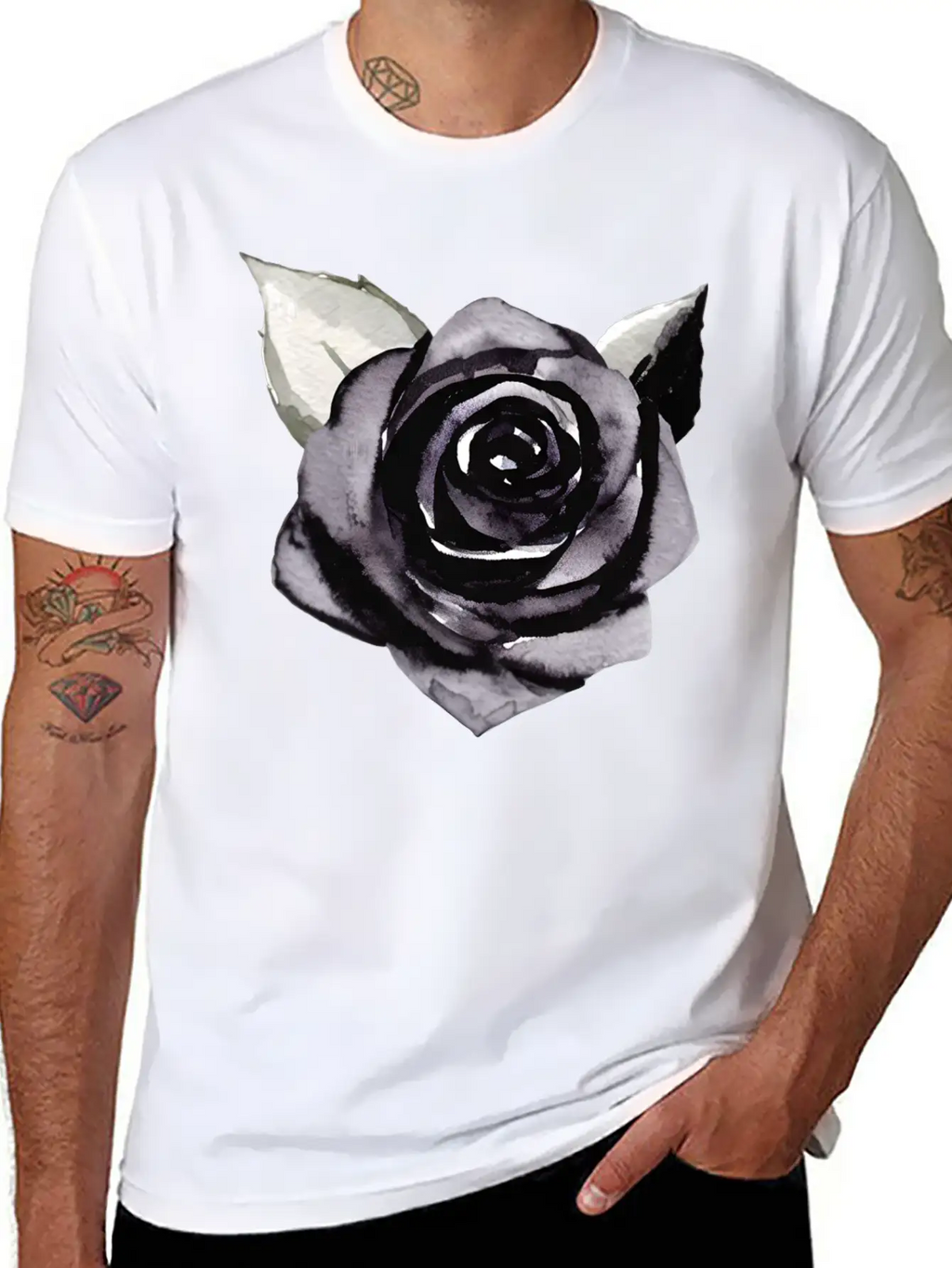 Black Rose Unisex Casual T-Shirt – Clean Design For Daily Comfort
