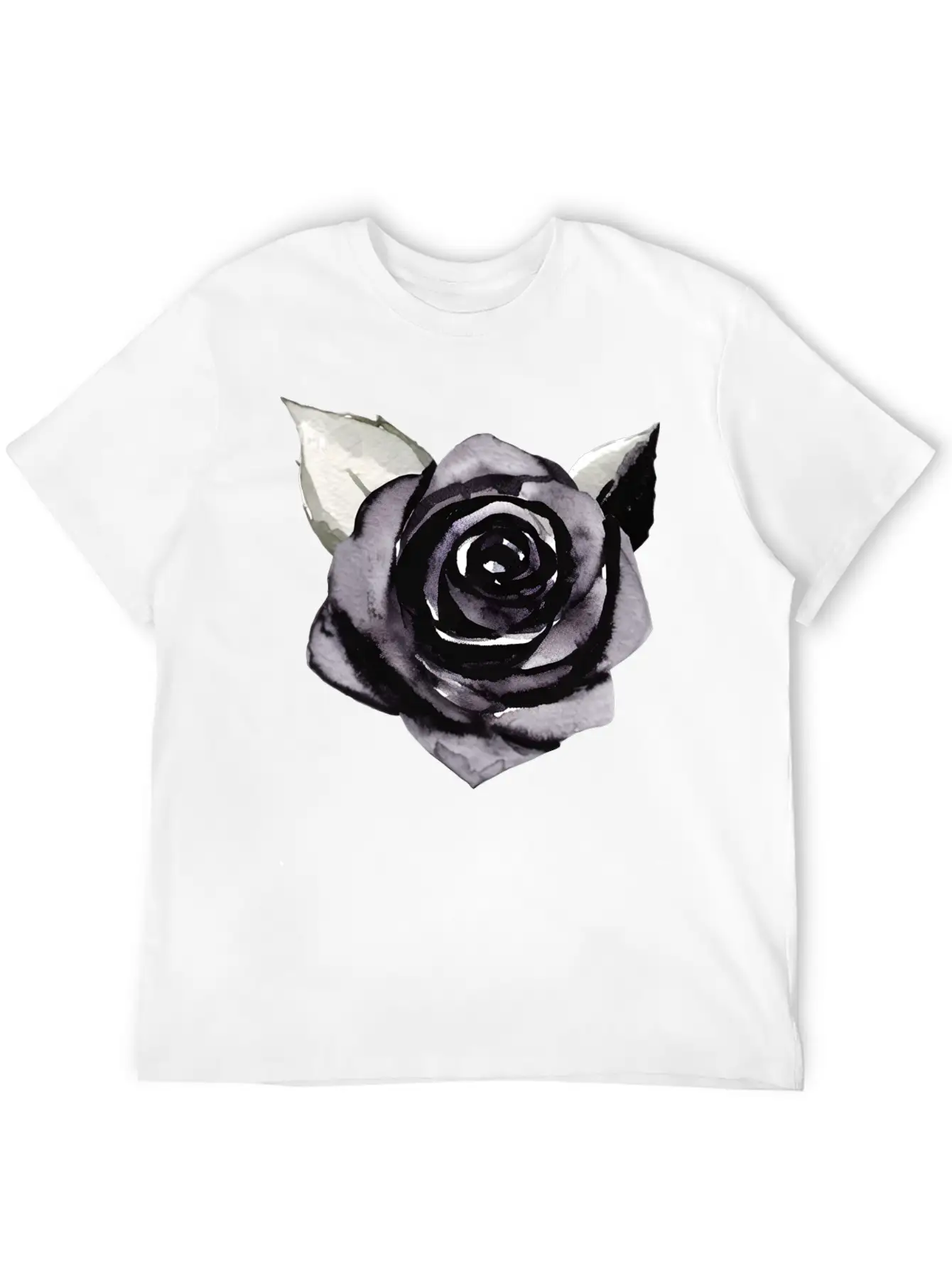 Black Rose Unisex Casual T-Shirt – Clean Design For Daily Comfort