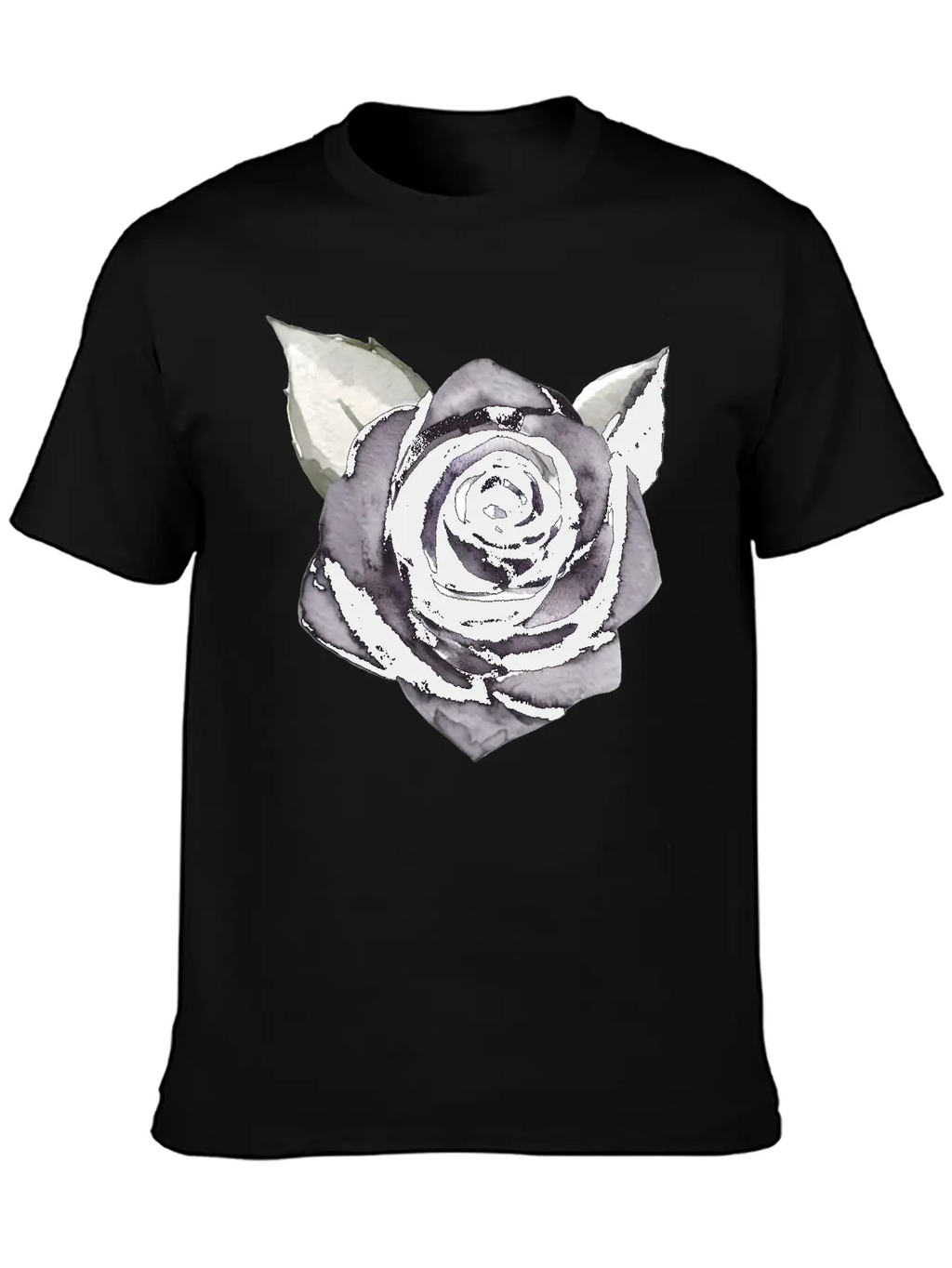 Black Rose Unisex Casual T-Shirt – Clean Design For Daily Comfort