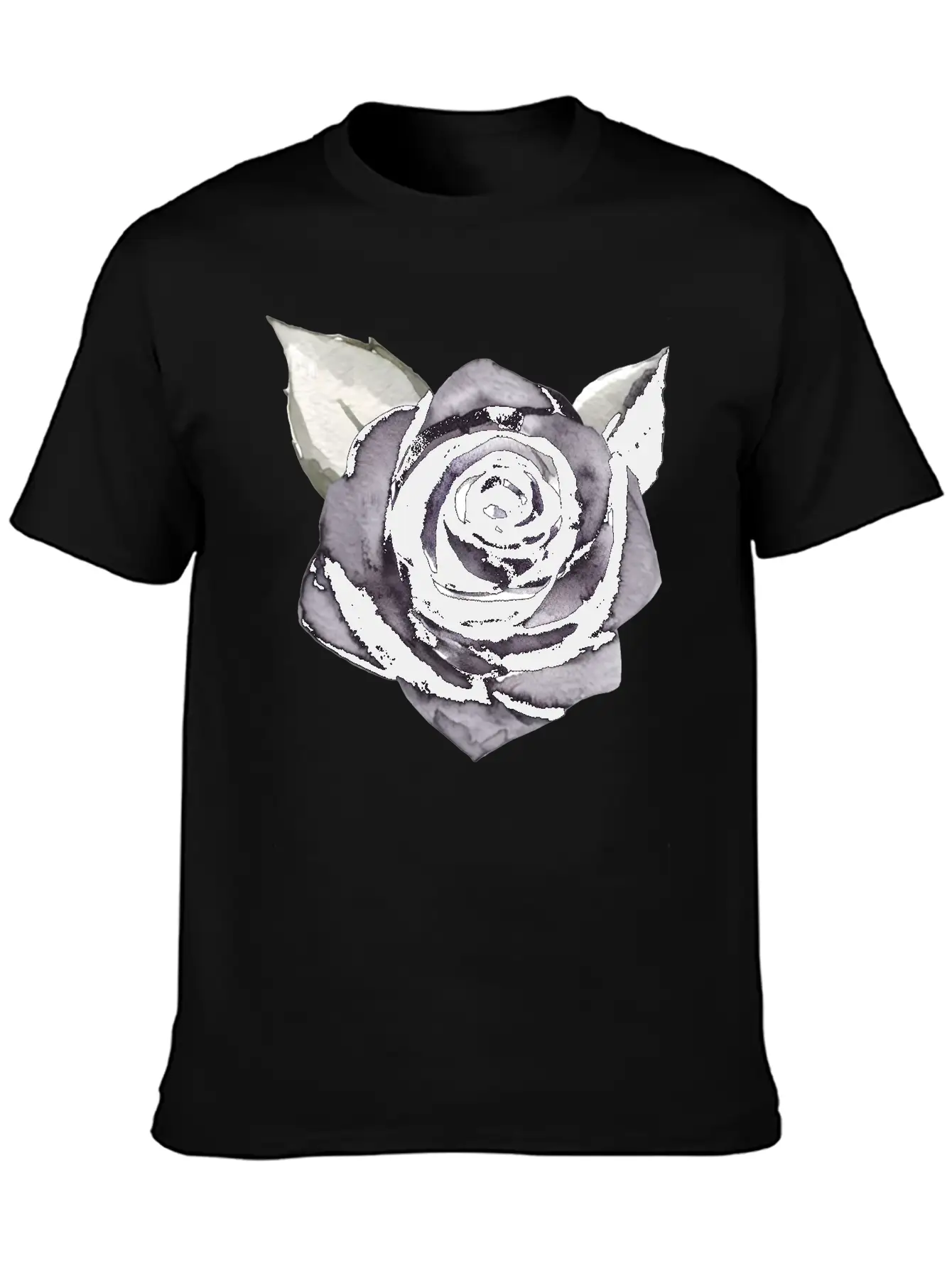Black Rose Unisex Casual T-Shirt – Clean Design For Daily Comfort
