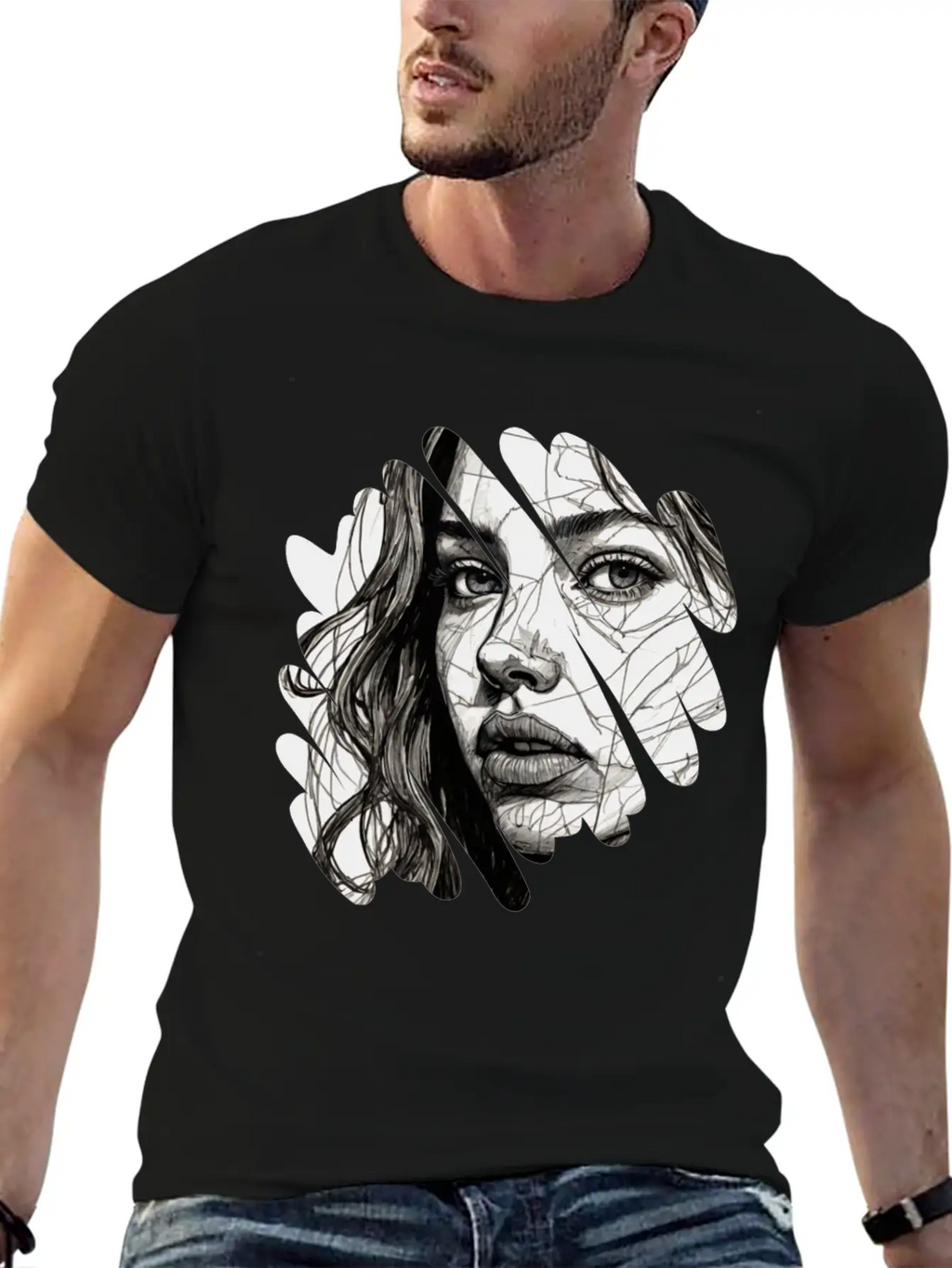 Black Typographic Self Care Classic Fit Graphic Tee For Daily Comfort – Unisex Cotton Shirt