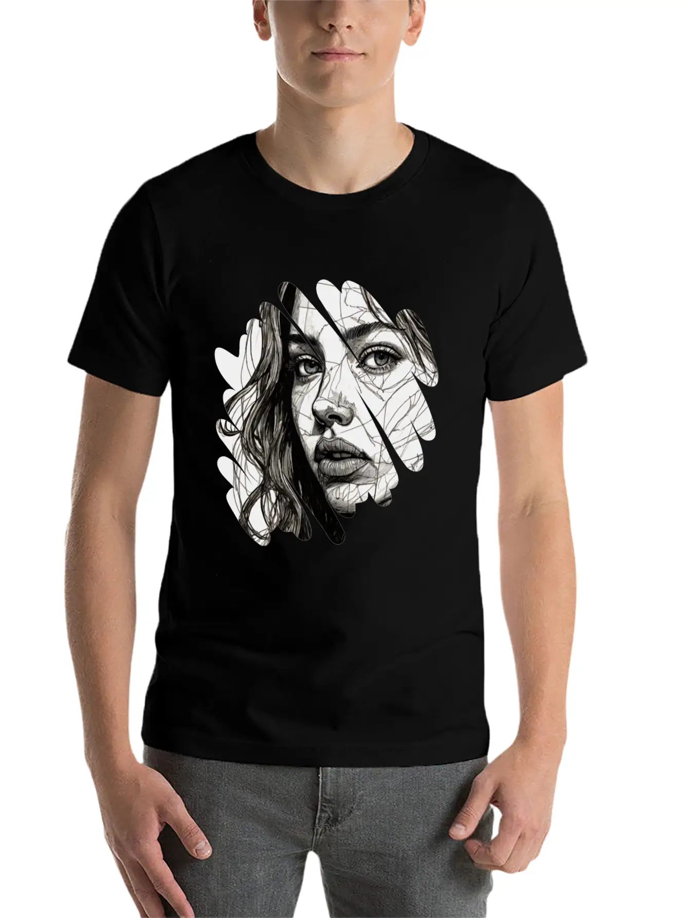 Black Typographic Self Care Classic Fit Graphic Tee For Daily Comfort – Unisex Cotton Shirt