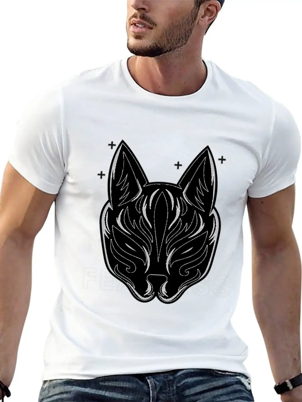 Black White Modern Fearless T Shirt Design Unisex Casual T-Shirt – Clean Design For Daily Comfort
