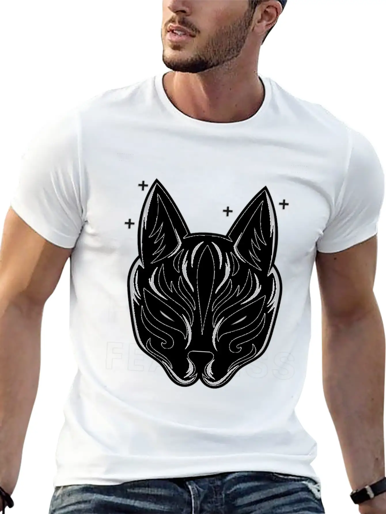 Black White Modern Fearless T Shirt Design Unisex Casual T-Shirt – Clean Design For Daily Comfort