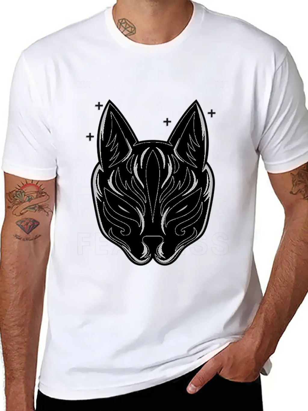 Black White Modern Fearless T Shirt Design Unisex Casual T-Shirt – Clean Design For Daily Comfort