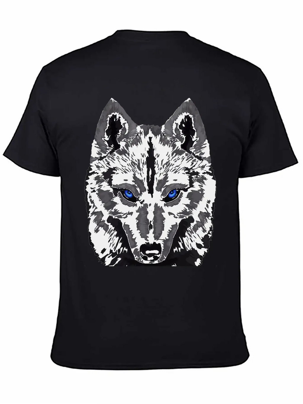 Black Wolf FaceGift Tee Unisex Short Sleeve Soft Cotton T-Shirt – Casual Everyday Wear
