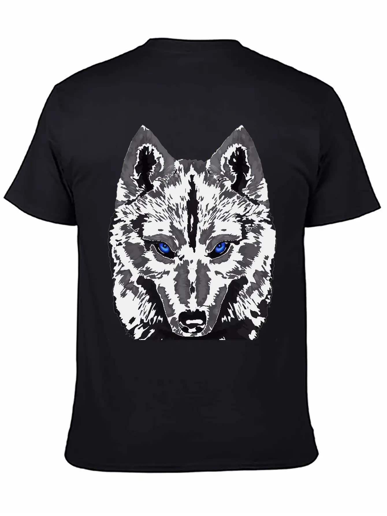 Black Wolf FaceGift Tee Unisex Short Sleeve Soft Cotton T-Shirt – Casual Everyday Wear
