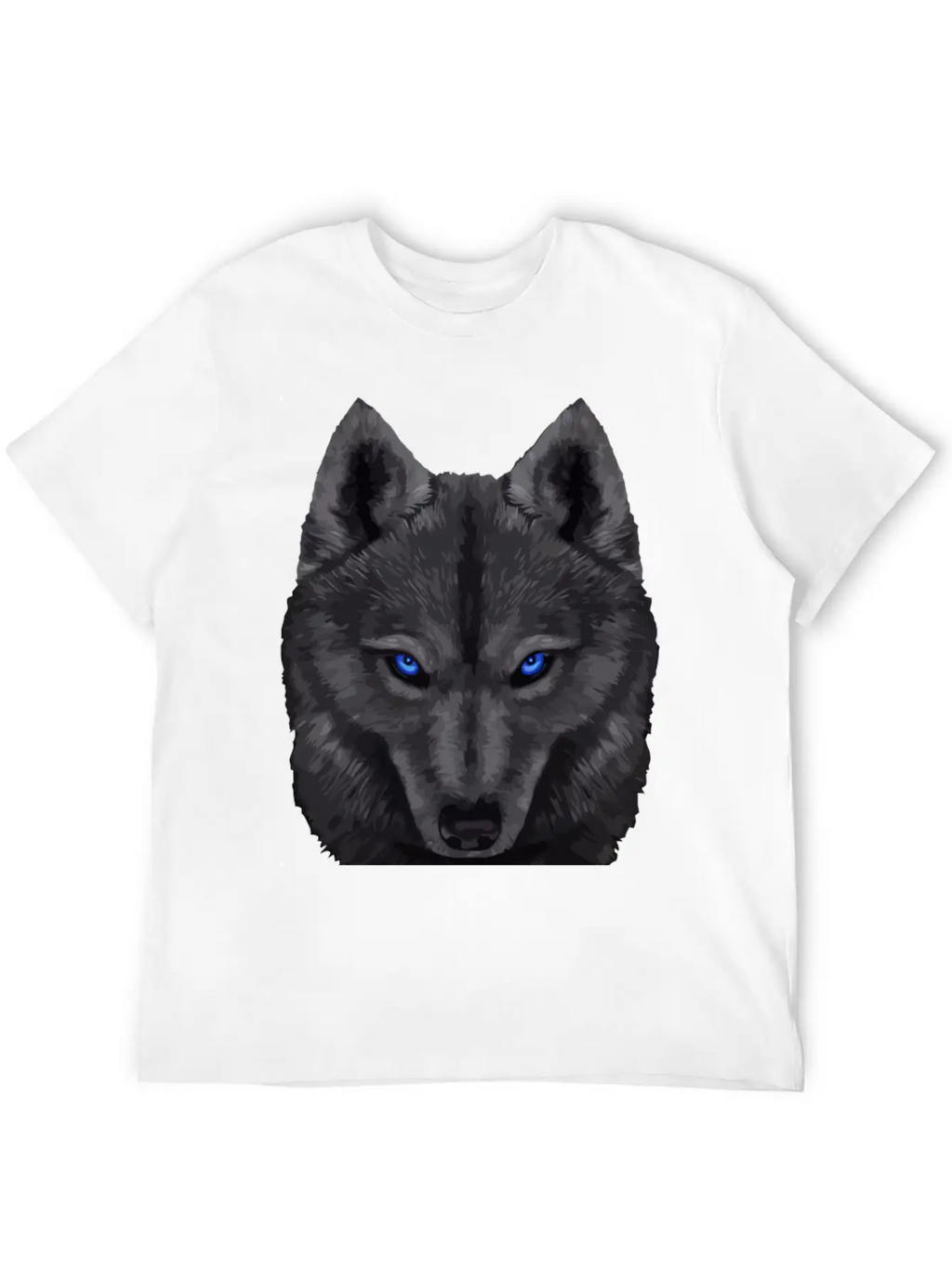 Black Wolf FaceGift Tee Unisex Short Sleeve Soft Cotton T-Shirt – Casual Everyday Wear
