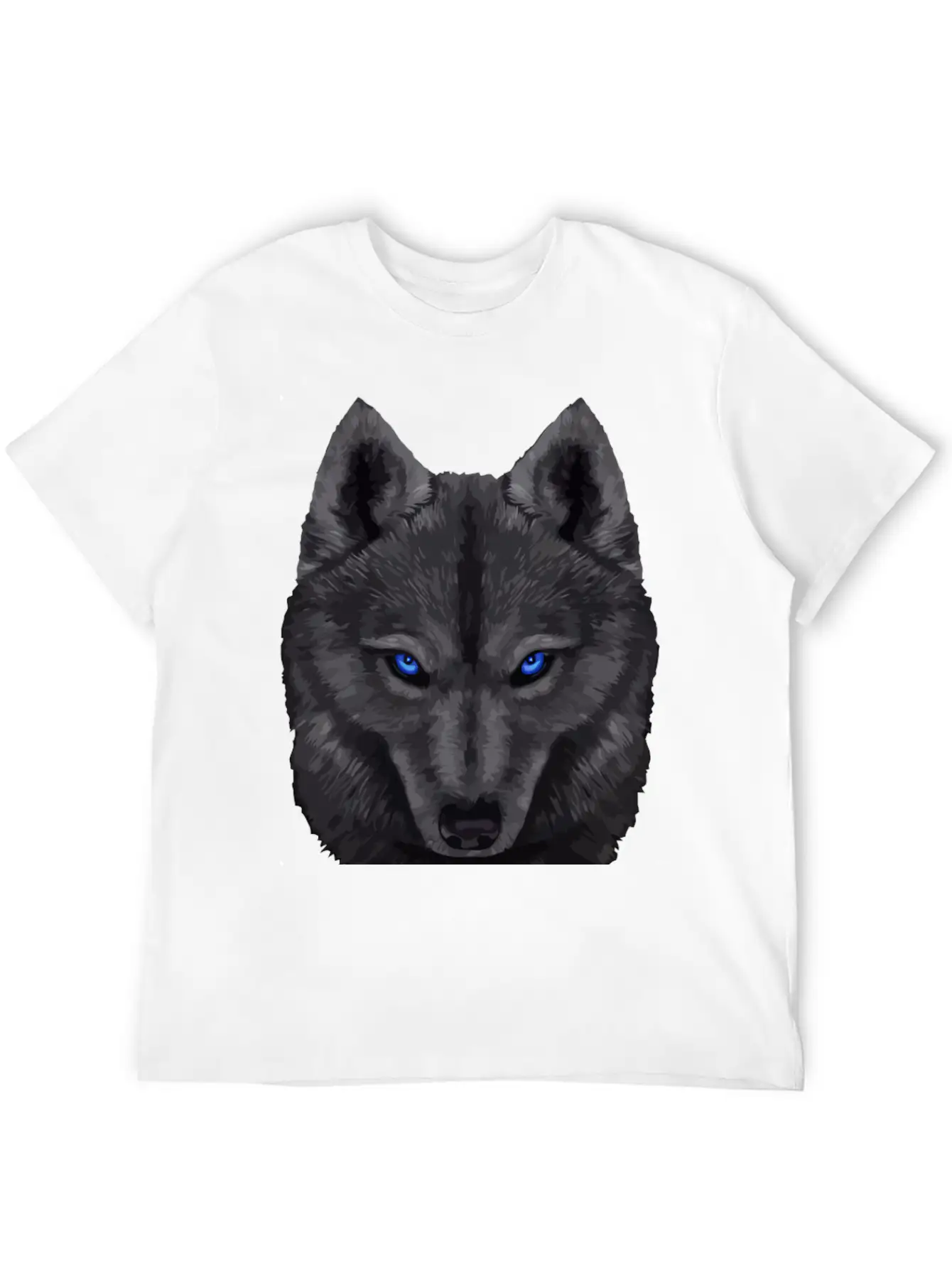 Black Wolf FaceGift Tee Unisex Short Sleeve Soft Cotton T-Shirt – Casual Everyday Wear