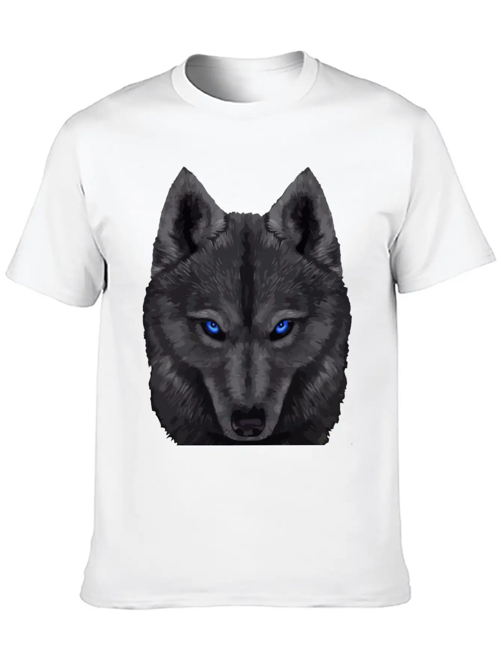 Black Wolf FaceGift Tee Unisex Short Sleeve Soft Cotton T-Shirt – Casual Everyday Wear