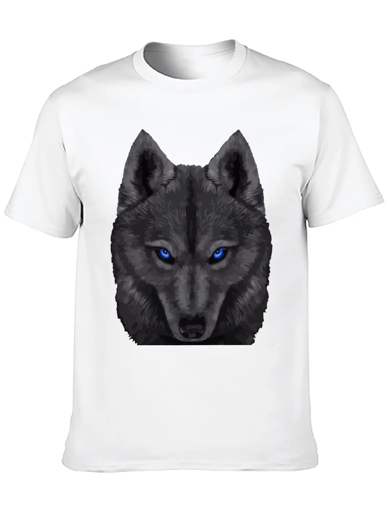 Black Wolf FaceGift Tee Unisex Short Sleeve Soft Cotton T-Shirt – Casual Everyday Wear