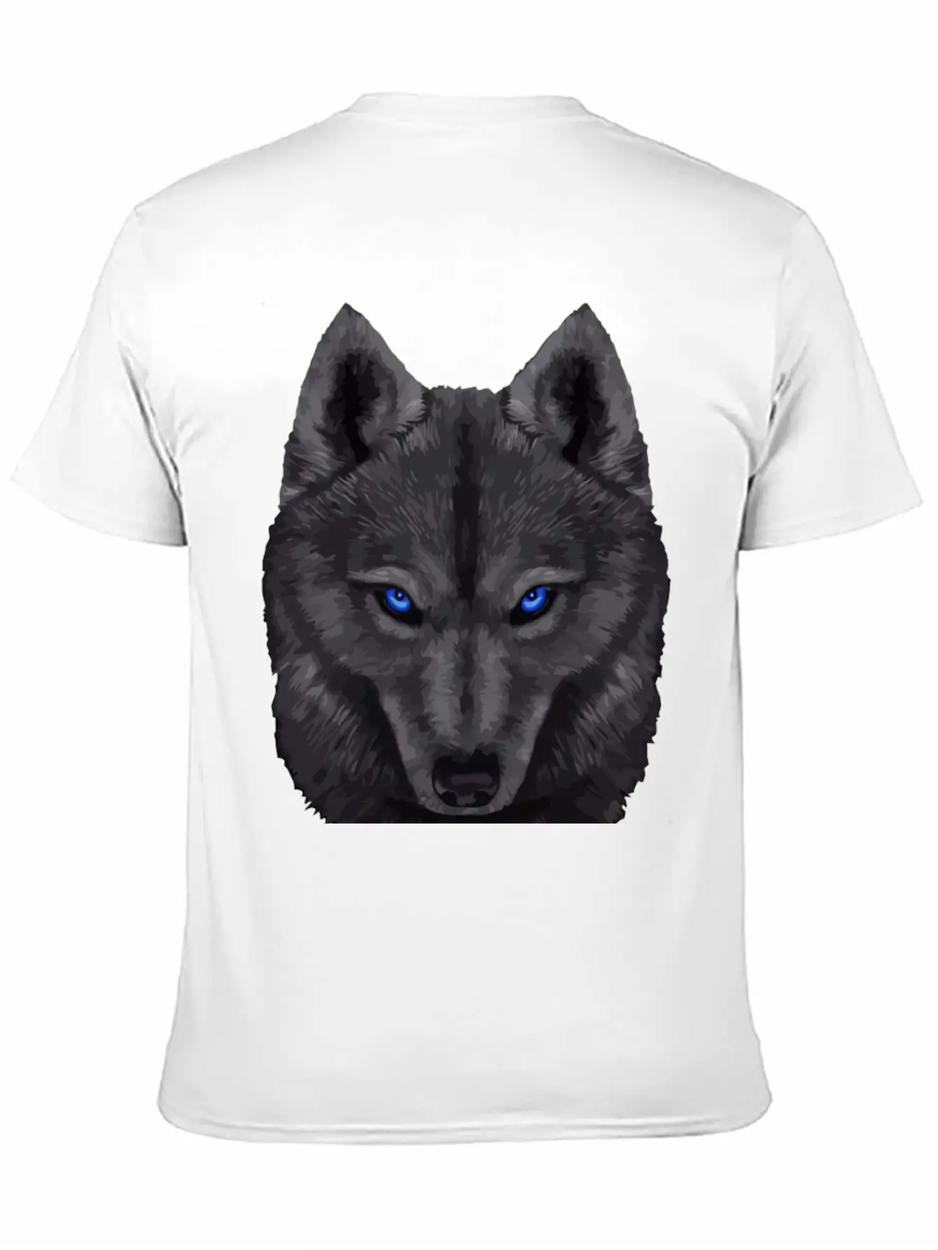 Black Wolf FaceGift Tee Unisex Short Sleeve Soft Cotton T-Shirt – Casual Everyday Wear