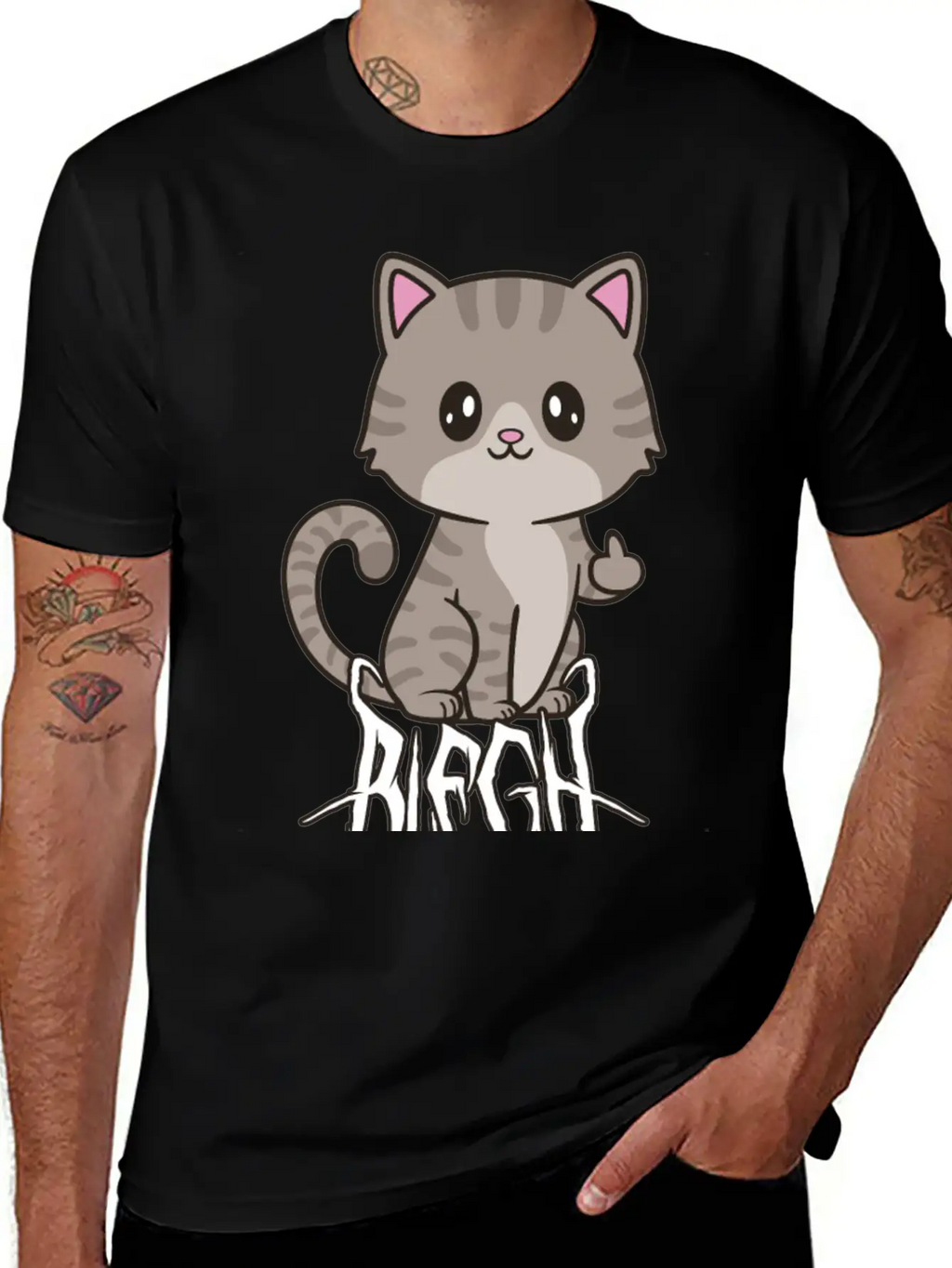 Blegh Cat Metal Metalcore Death Metal Unisex Casual T-Shirt – Clean Design For Daily Comfort