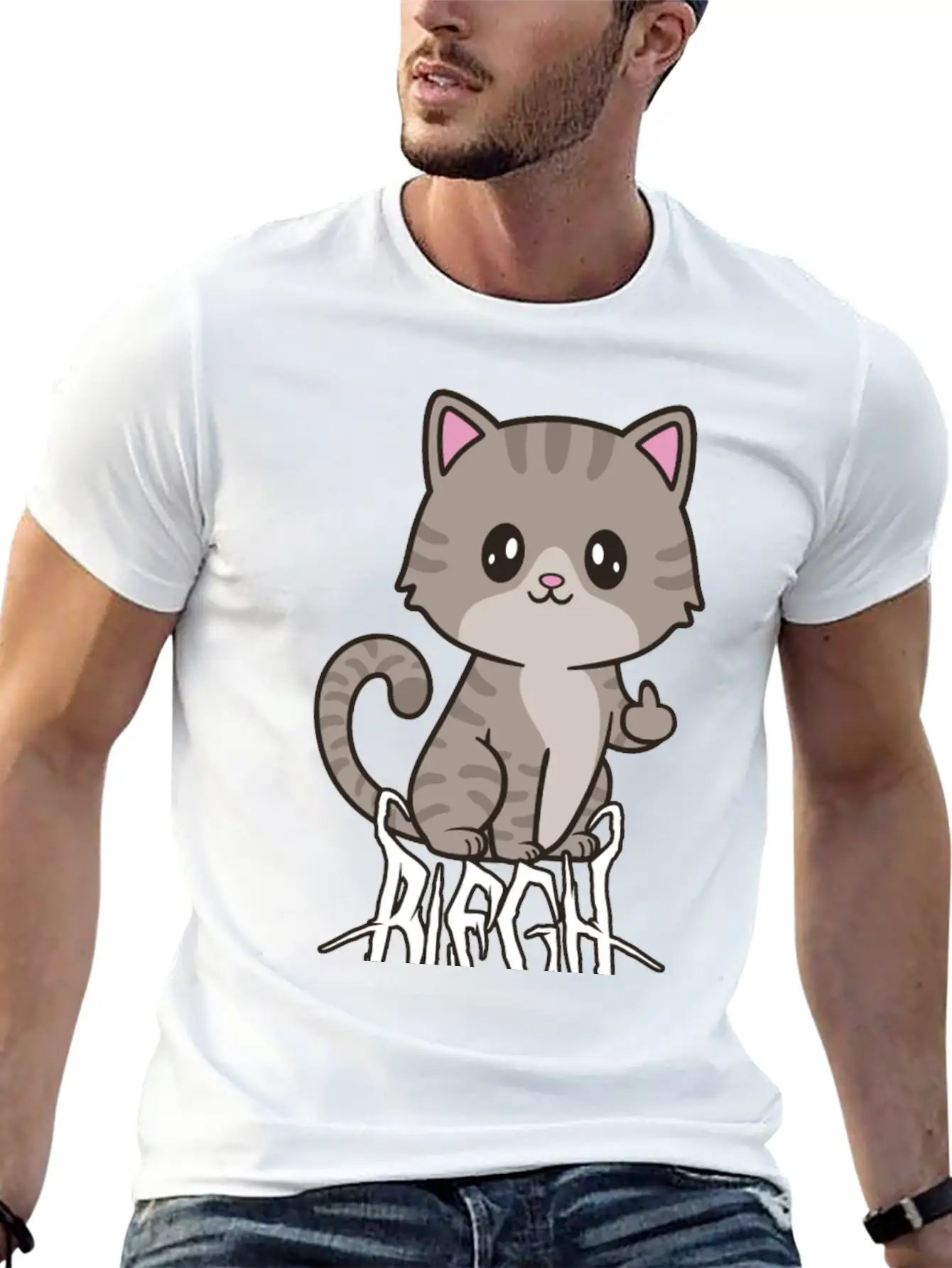 Blegh Cat Metal Metalcore Death Metal Unisex Casual T-Shirt – Clean Design For Daily Comfort