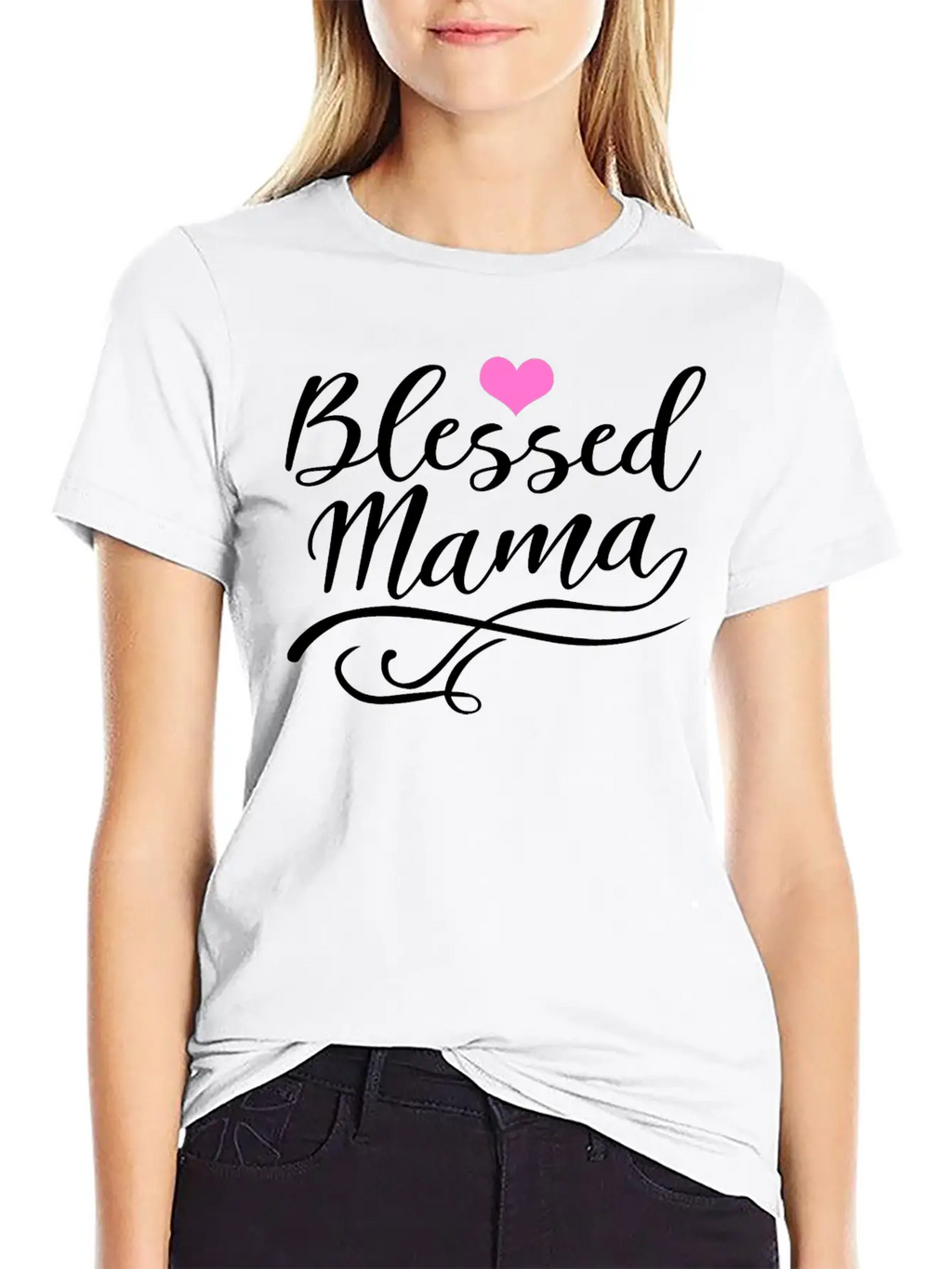 Blessed Mama Casual Graphic T-Shirt – Simple And Comfortable Daily Wear