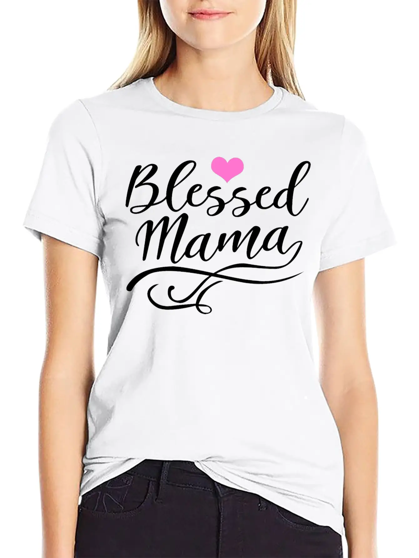 Blessed Mama Casual Graphic T-Shirt – Simple And Comfortable Daily Wear