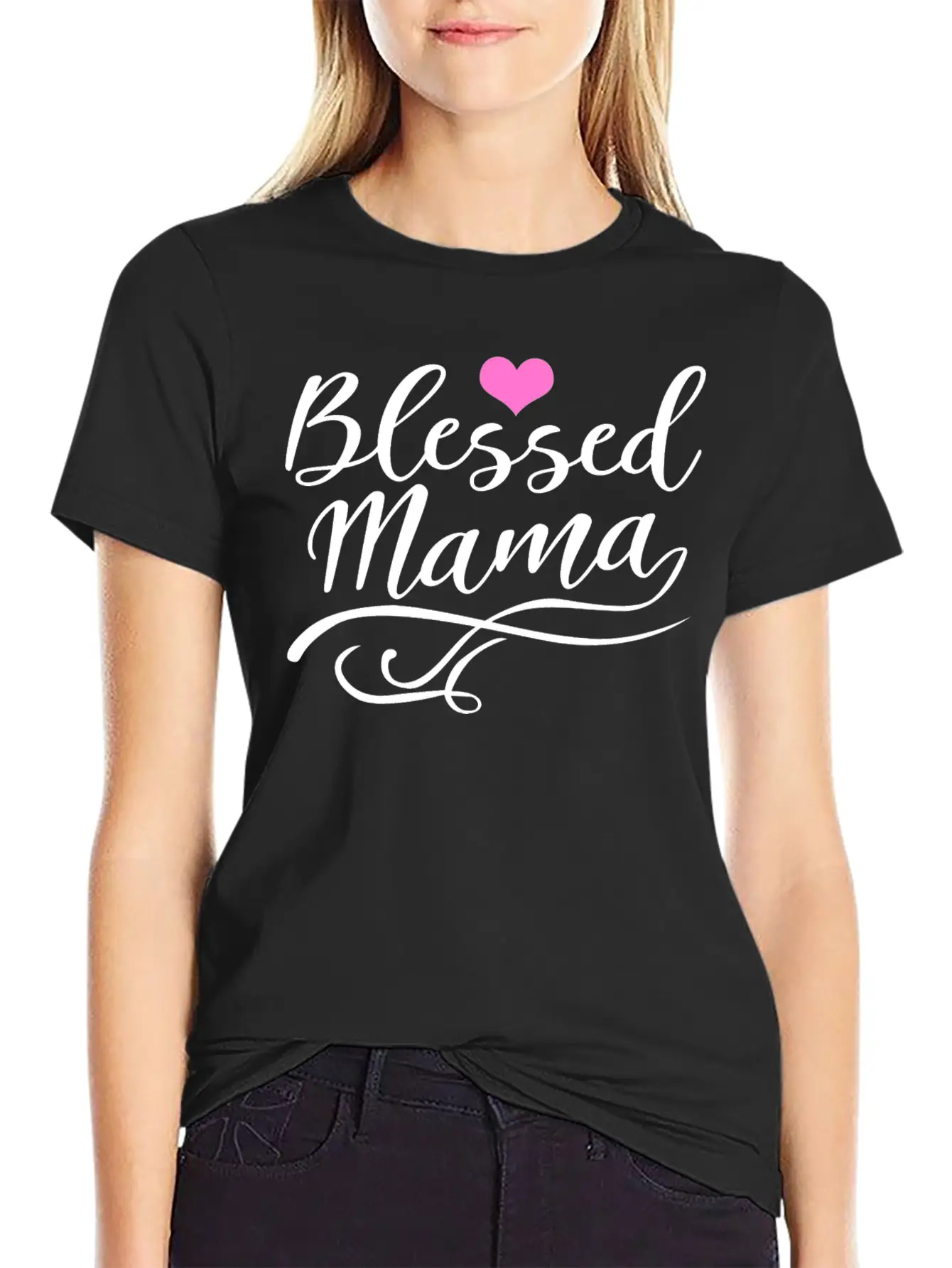 Blessed Mama Casual Graphic T-Shirt – Simple And Comfortable Daily Wear