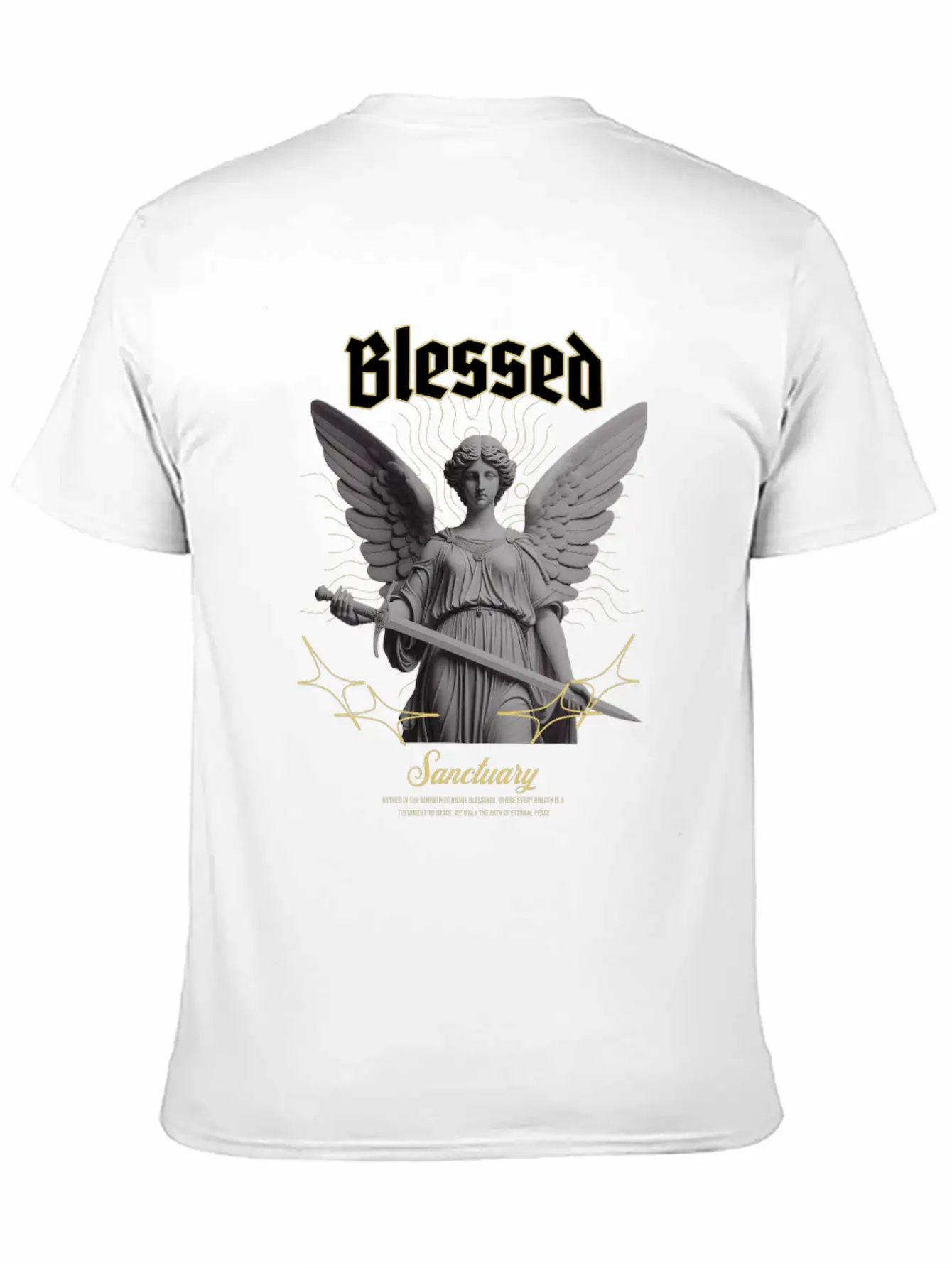 "Blessed Sanctuary" - Powerful Streetwear Design Breathable Soft Cotton T-Shirt – Timeless Casual Look