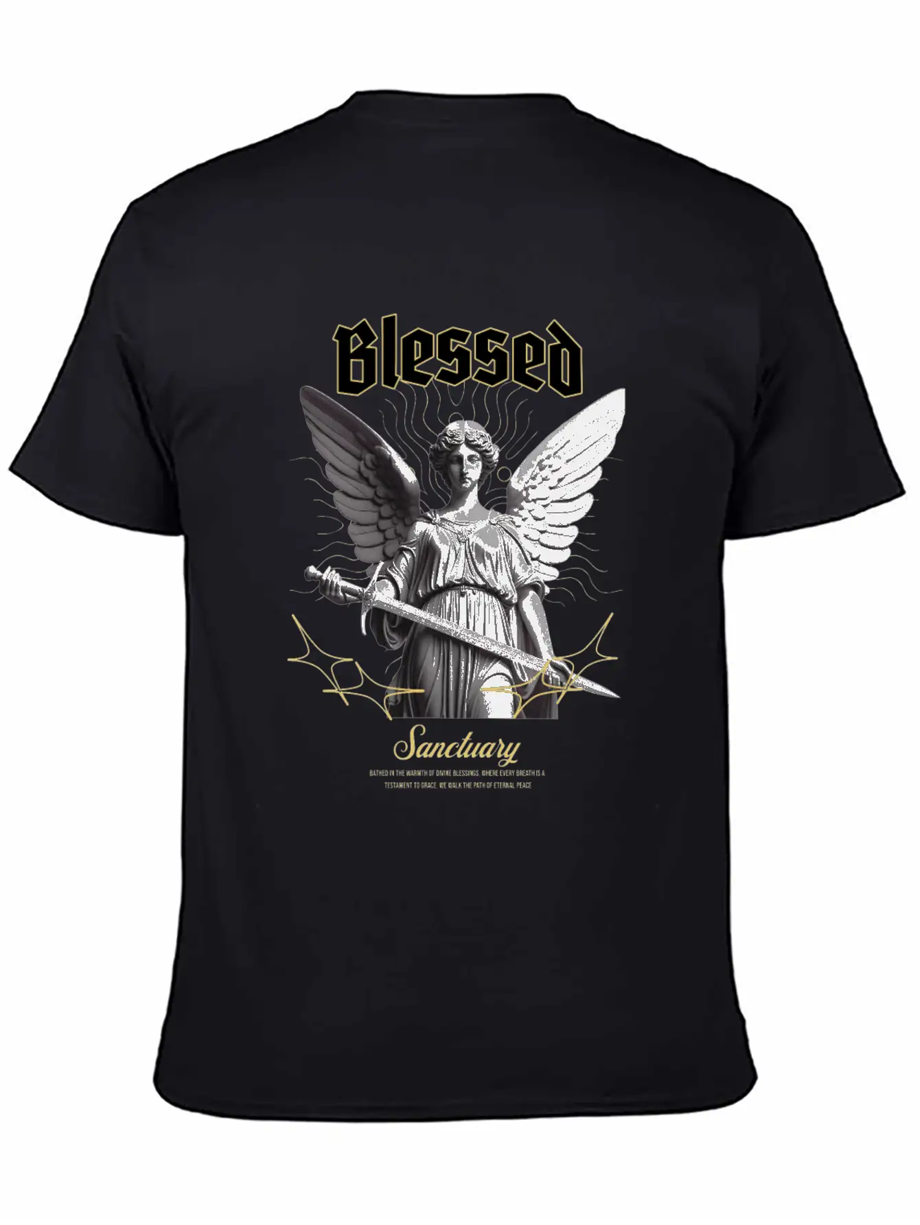 "Blessed Sanctuary" - Powerful Streetwear Design Breathable Soft Cotton T-Shirt – Timeless Casual Look