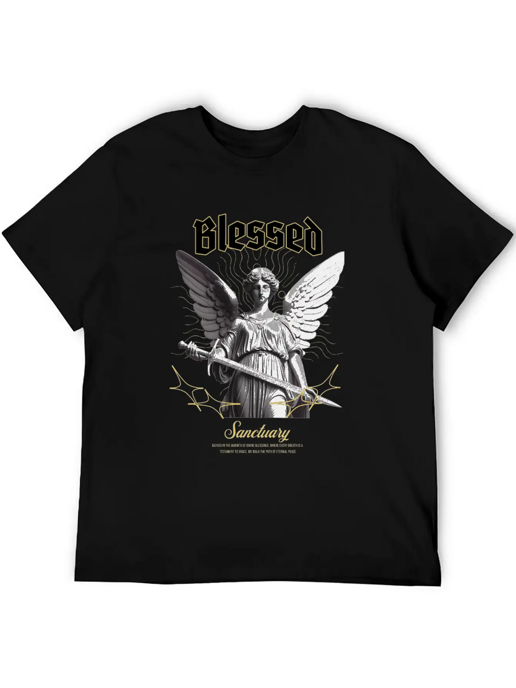 "Blessed Sanctuary" - Powerful Streetwear Design Breathable Soft Cotton T-Shirt – Timeless Casual Look