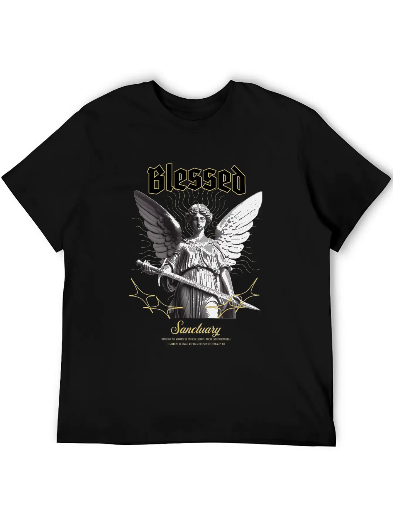 "Blessed Sanctuary" - Powerful Streetwear Design Breathable Soft Cotton T-Shirt – Timeless Casual Look