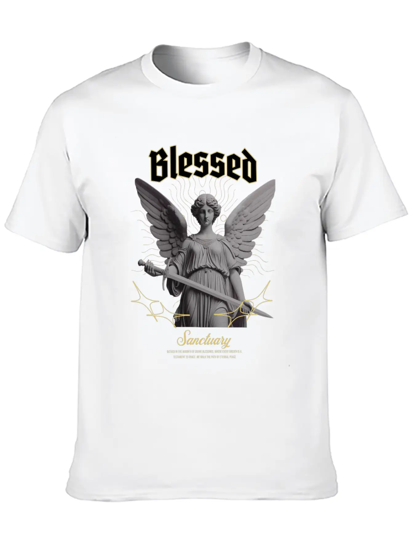 "Blessed Sanctuary" - Powerful Streetwear Design Breathable Soft Cotton T-Shirt – Timeless Casual Look