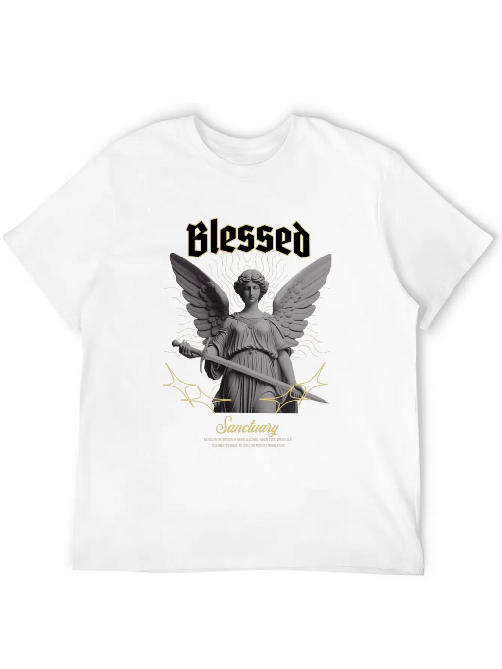 "Blessed Sanctuary" - Powerful Streetwear Design Breathable Soft Cotton T-Shirt – Timeless Casual Look