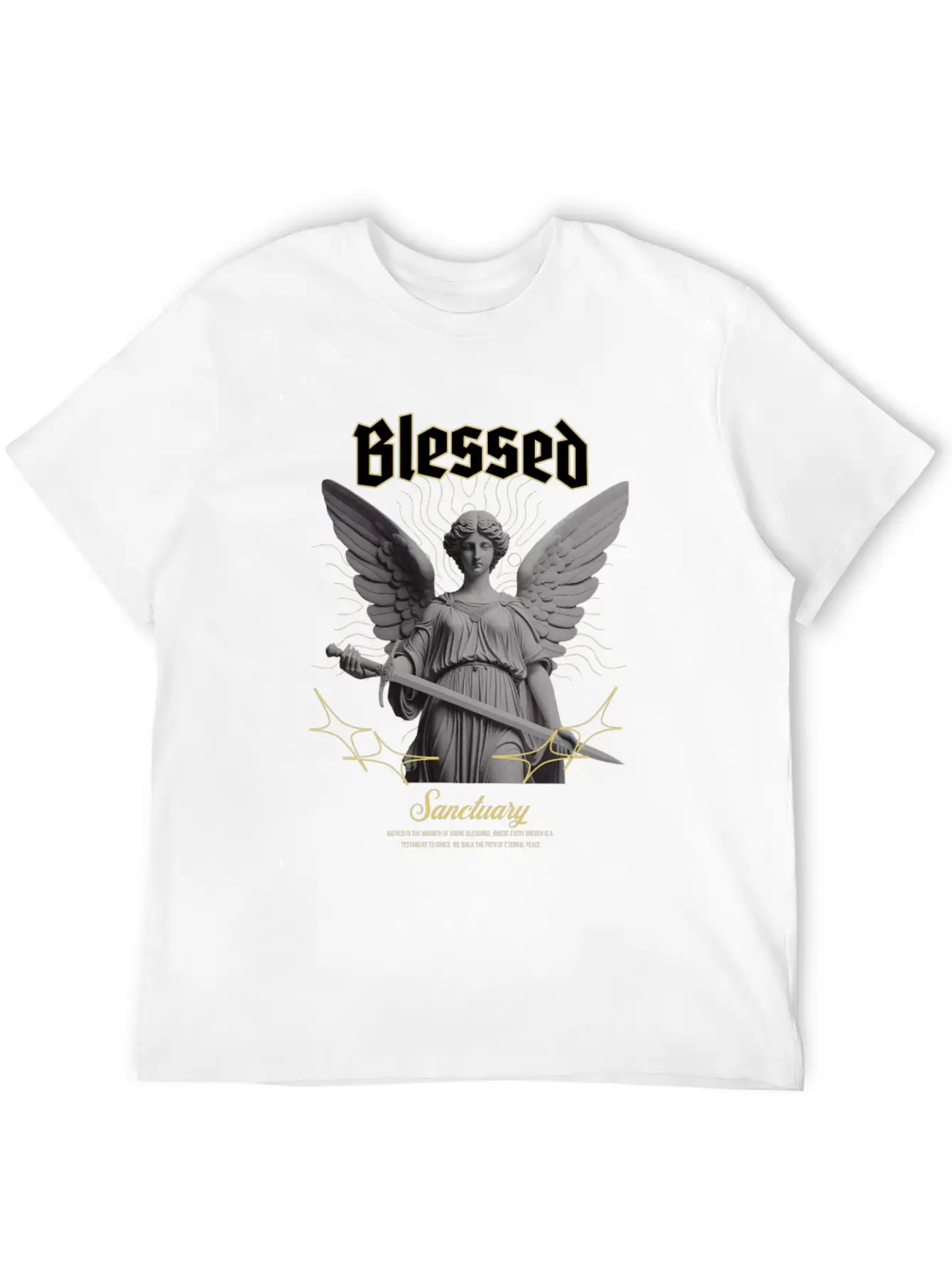 "Blessed Sanctuary" - Powerful Streetwear Design Breathable Soft Cotton T-Shirt – Timeless Casual Look