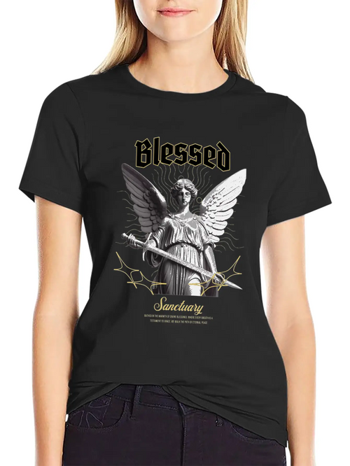 "Blessed Sanctuary" - Powerful Streetwear Design Breathable Soft Cotton T-Shirt – Timeless Casual Look