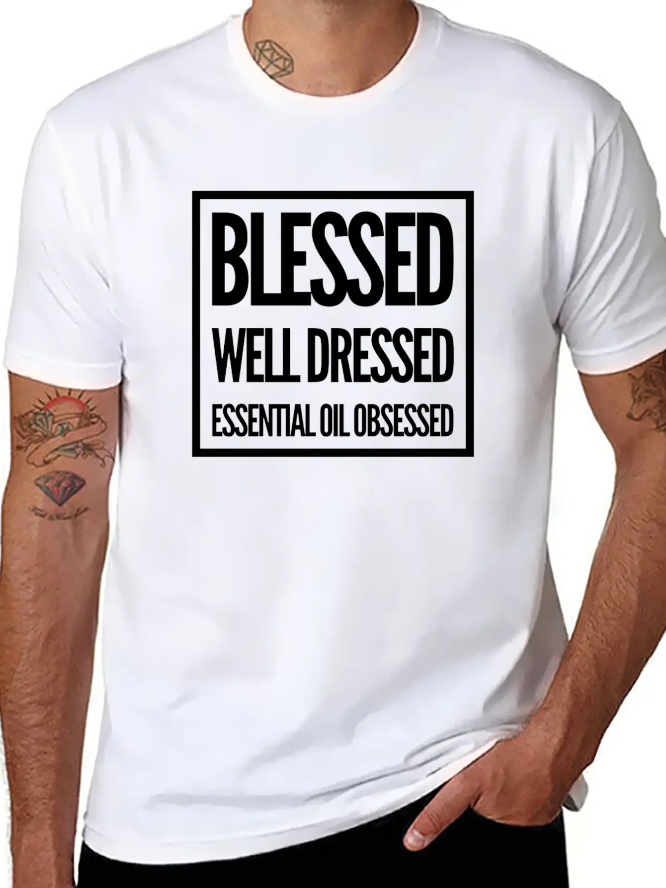 Blessed, Well Dressed, Essential Oil Obsessed Unisex Casual T-Shirt – Clean Design For Daily Comfort