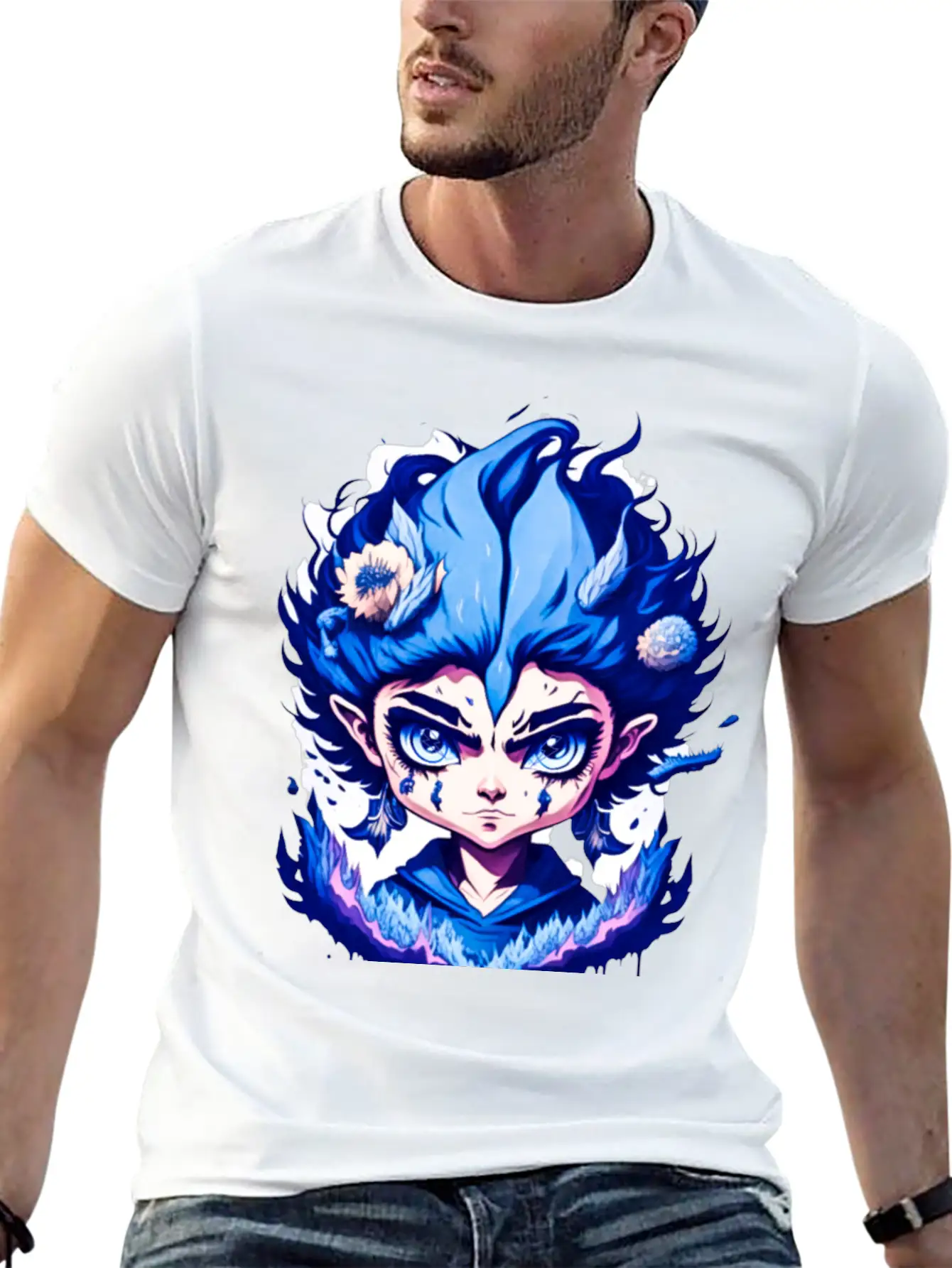 Bleu Energy Man,bolt Unisex Casual T-Shirt – Clean Design For Daily Comfort